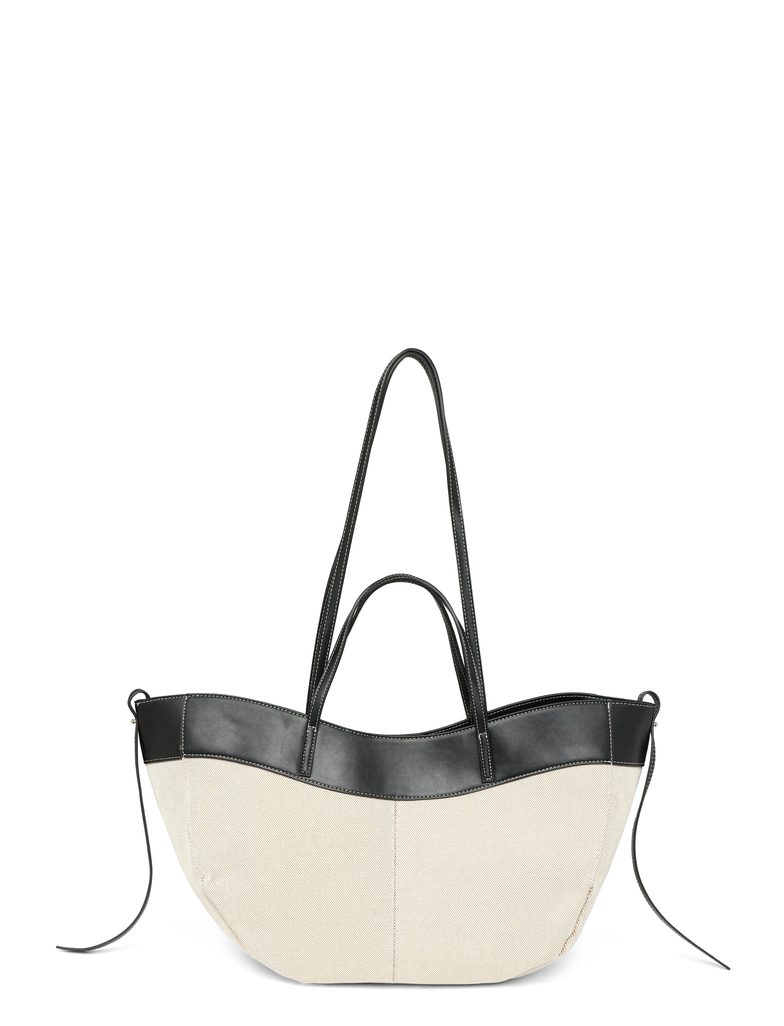 Gina Tricot Canvas Strap Detail Tote Bag, One Size, Cream, Tasker > Totes, Dame