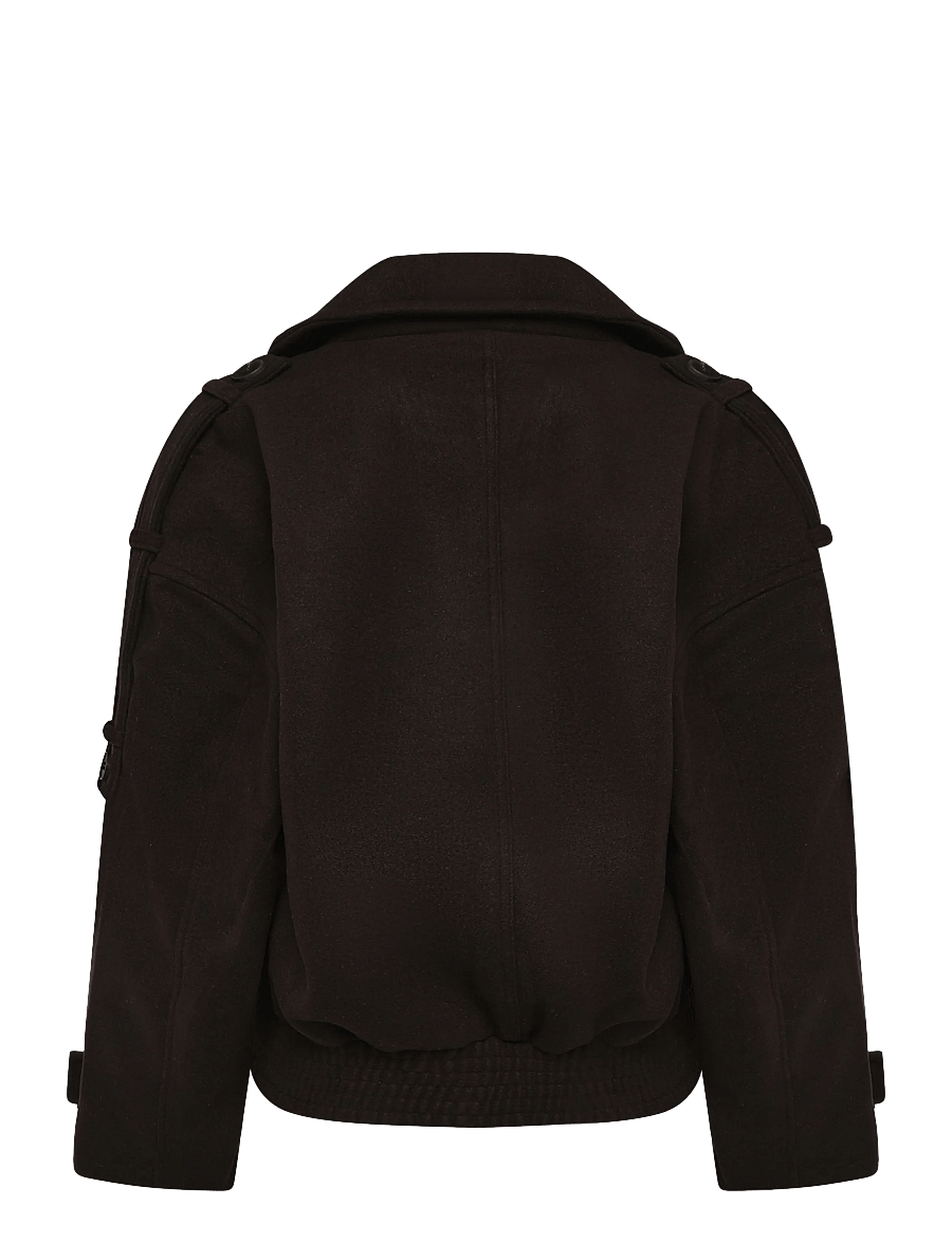 Gina Tricot - Wool blend jacket - uldjakker - dark brown (7180) - 1
