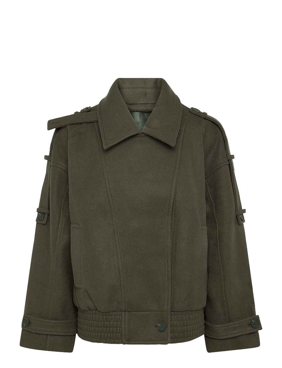 Gina Tricot - Wool blend jacket - ulljackor - dk green (6860) - 0