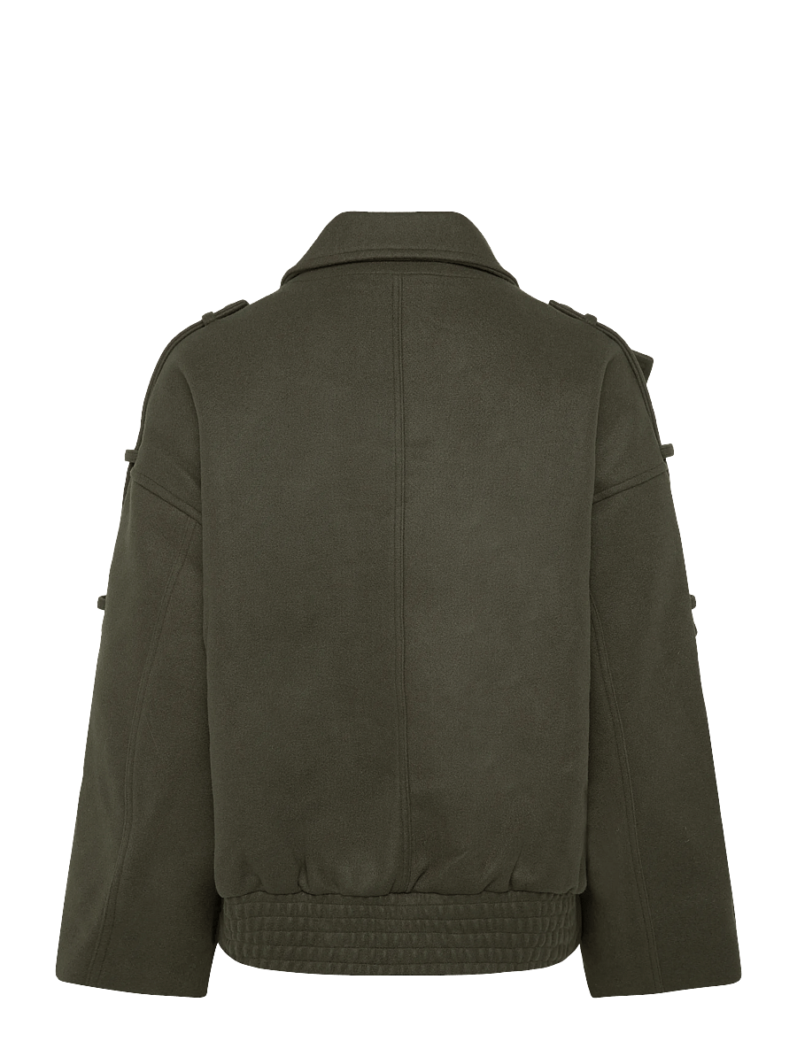 Gina Tricot - Wool blend jacket - ulljackor - dk green (6860) - 1