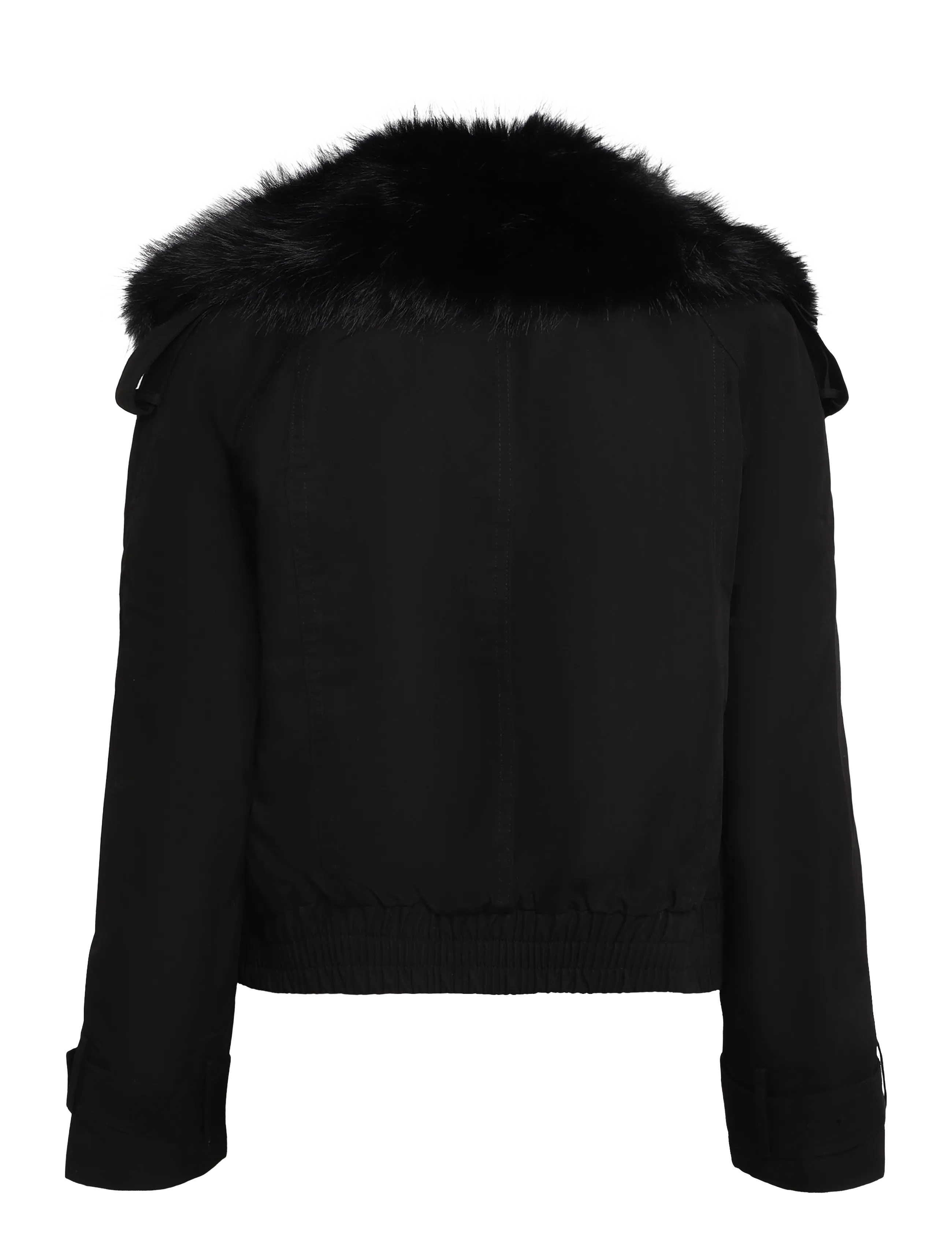 Gina Tricot - Short faux fur collar jacket - faux fur - black (9000) - 1