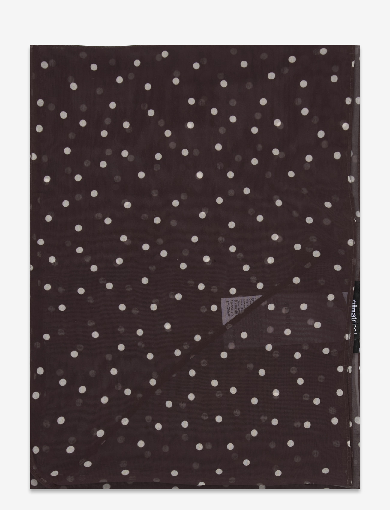 Gina Tricot - Slim chiffon scarf - tynde tørklæder - brown dot aop (7963) - 1