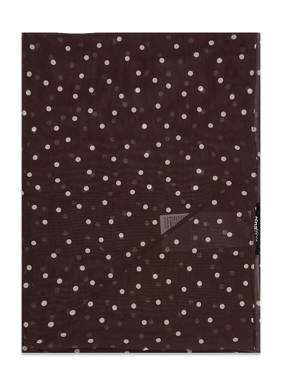 Gina Tricot - Slim chiffon scarf - modetrends - brown dot aop (7963) - 1