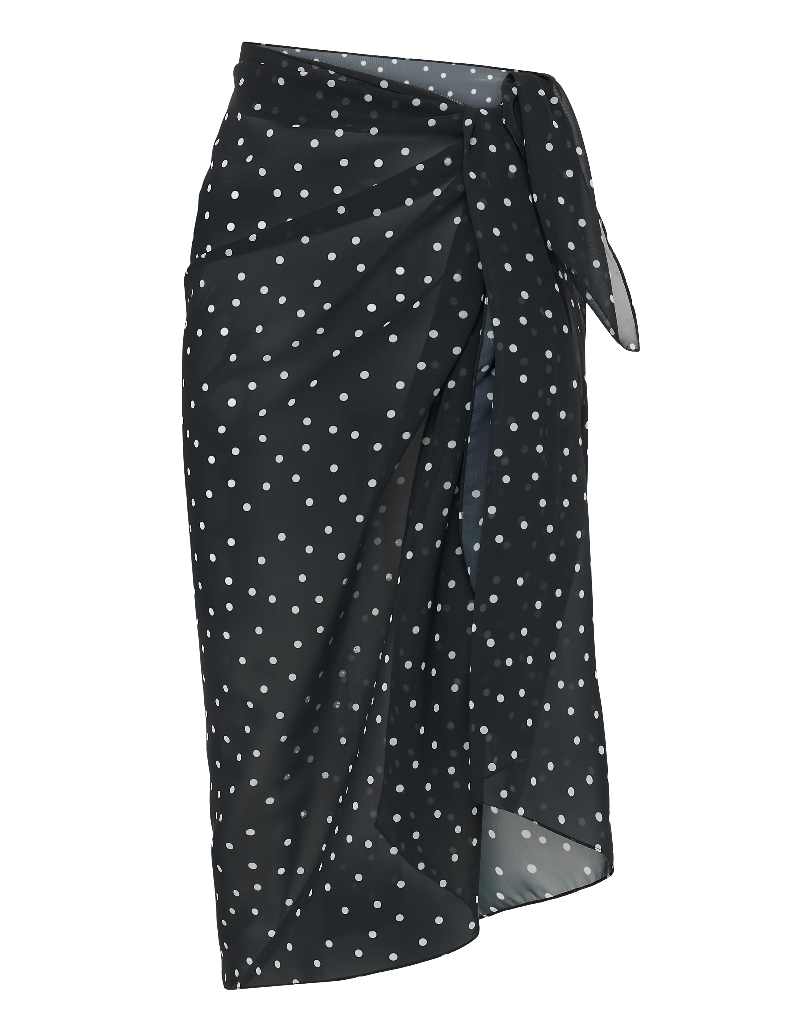 Gina Tricot Chiffon sarong - Accessories - BLACK DOT (9361) / black