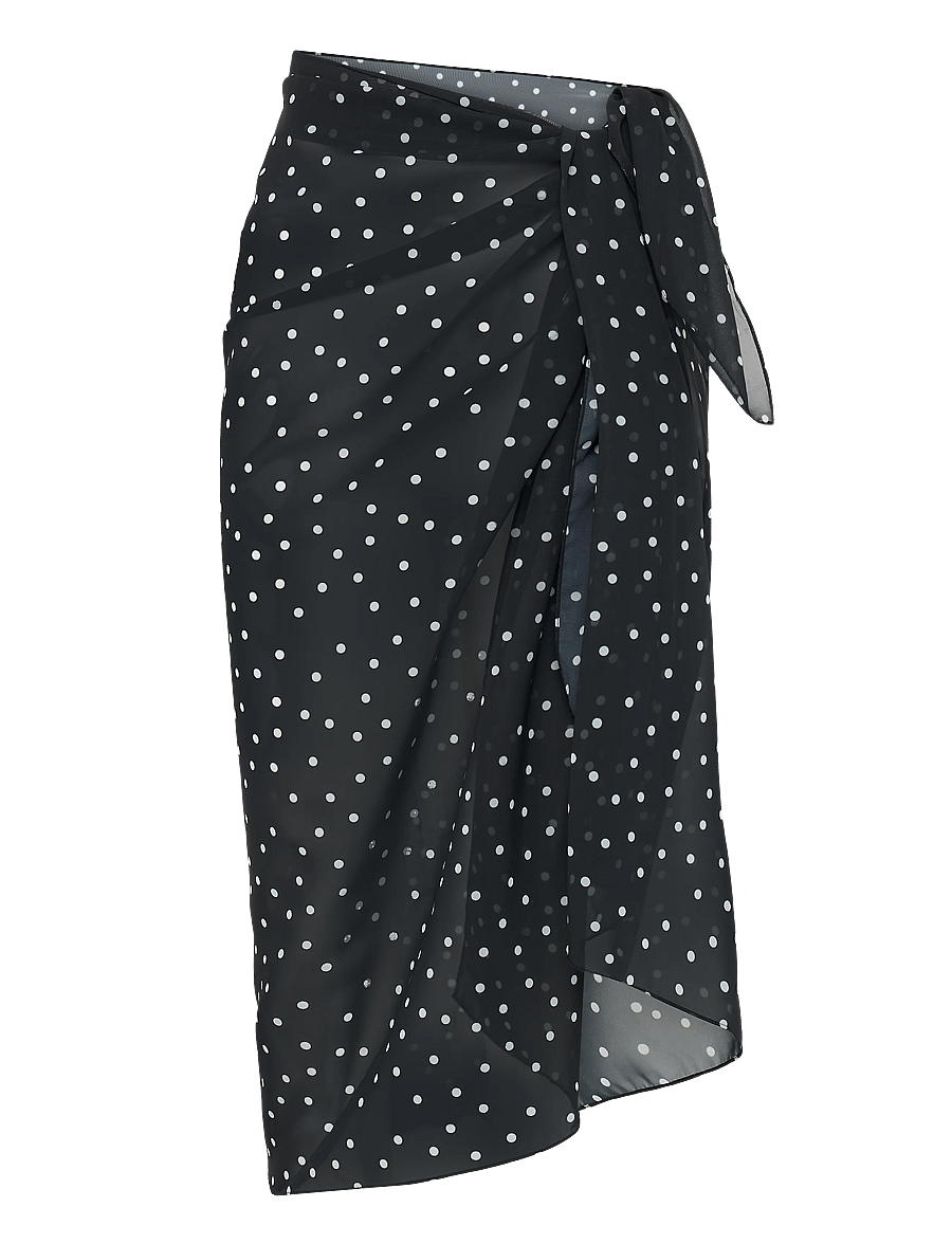 Gina Tricot - Chiffon sarong - lightweight scarves - black dot (9361) - 0