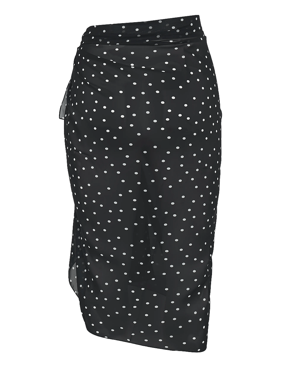 Gina Tricot - Chiffon sarong - lightweight scarves - black dot (9361) - 1