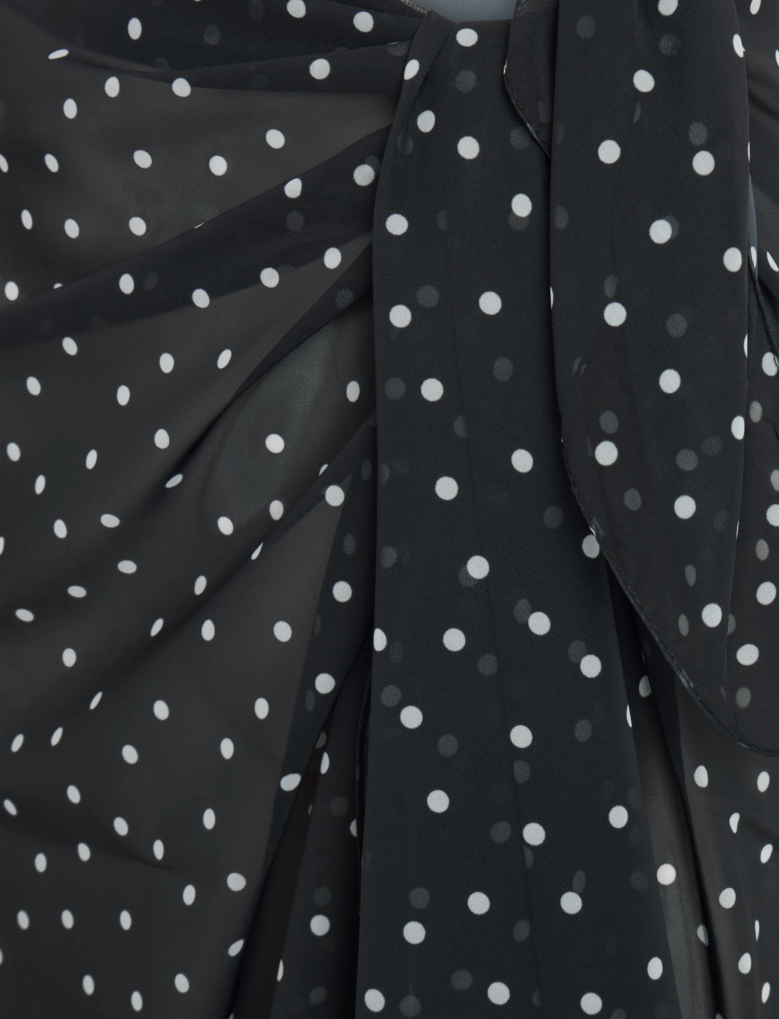 Gina Tricot - Chiffon sarong - lightweight scarves - black dot (9361) - 2