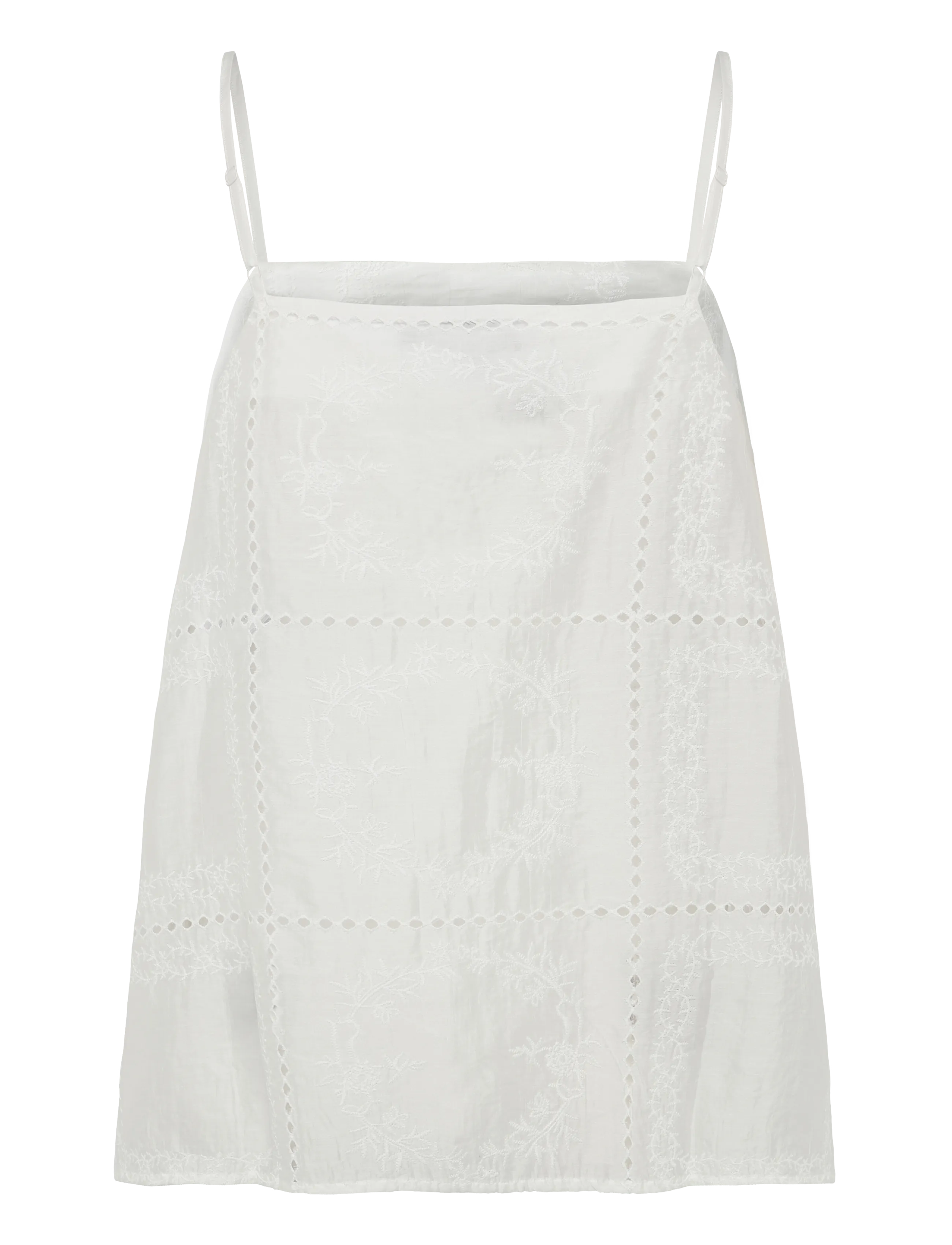 Gina Tricot - Embroidery top - palaidinukės be rankovių - offwhite - 2