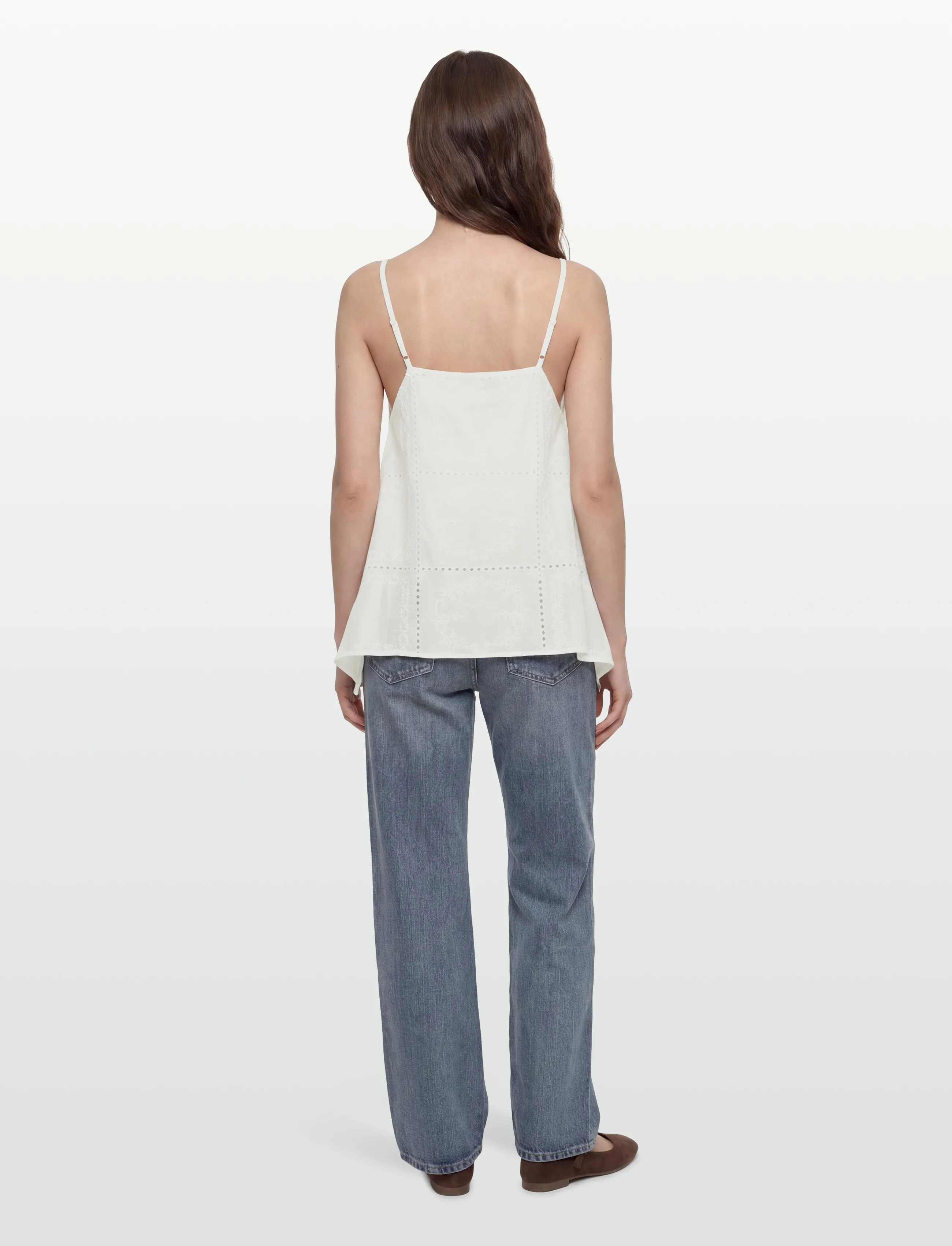 Gina Tricot - Embroidery top - linnen - offwhite - 4