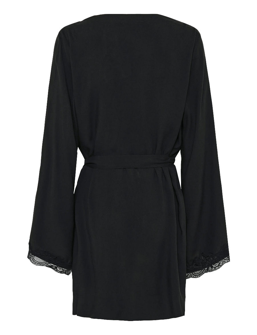 Gina Tricot - Lace loungewear robe - morgonrockar - black (9000) - 1