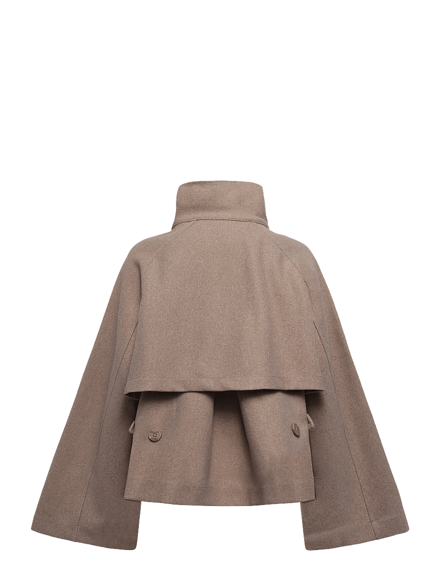 Gina Tricot - Wide sleeve felt jacket - leichte mäntel - beige melange (1186) - 2