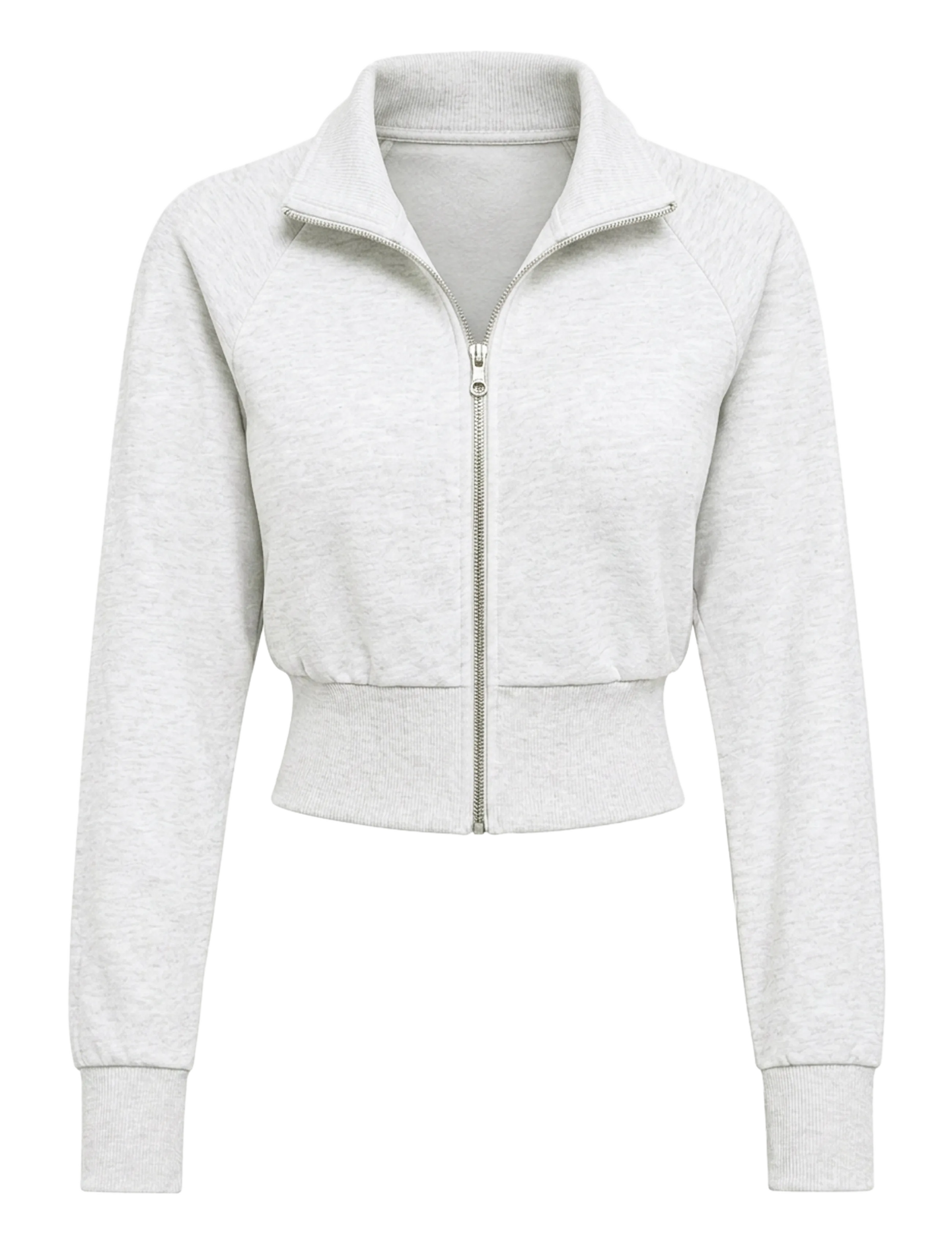 Gina Tricot Zip sweater - Riided - LT GREY MELANGE / grey