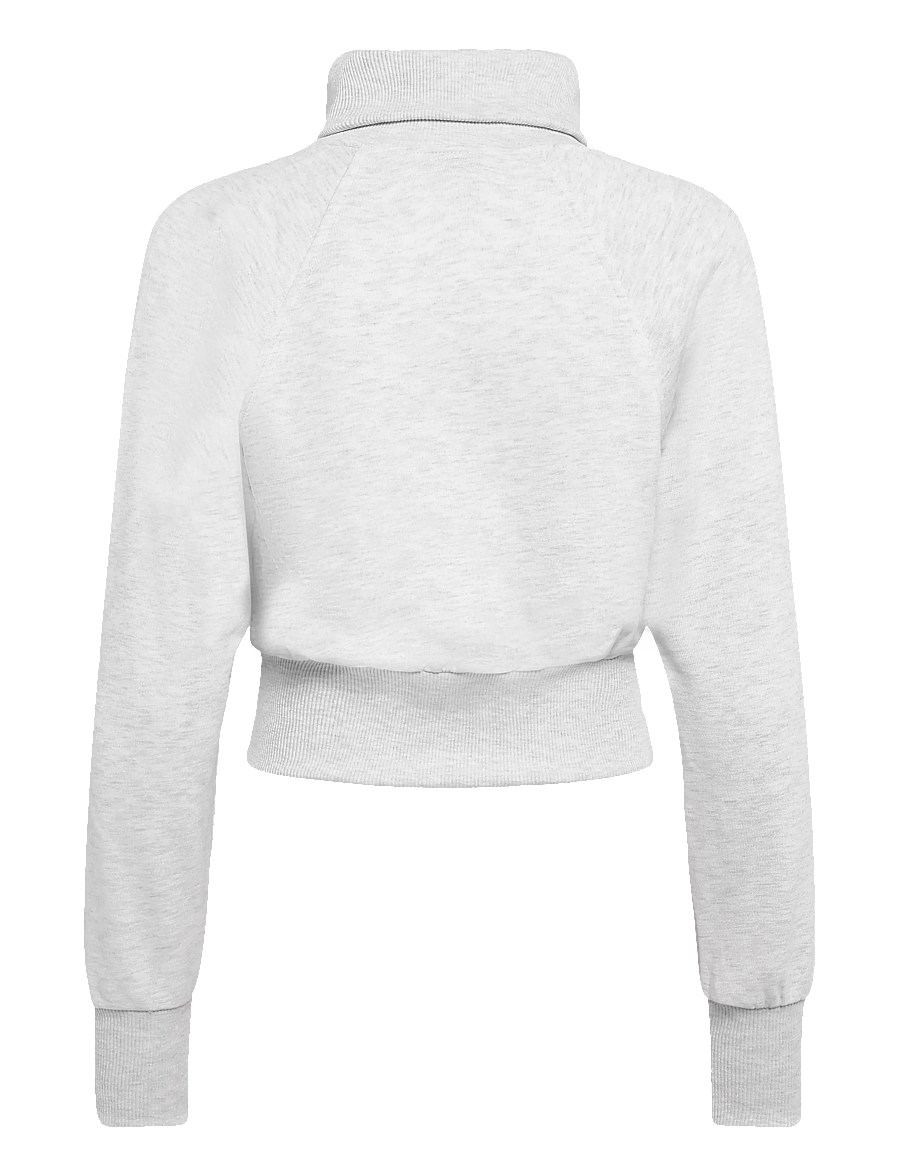 Gina Tricot - Zip sweater - lühikesed topid - lt grey melange - 1