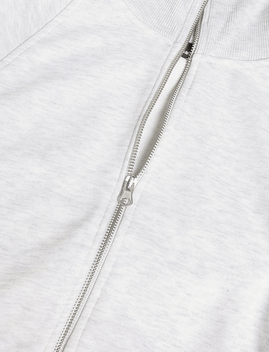 Gina Tricot - Zip sweater - lühikesed topid - lt grey melange - 3