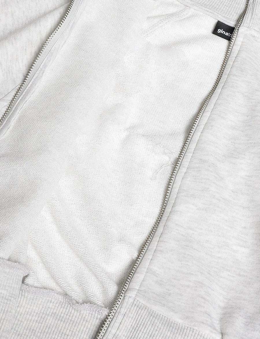 Gina Tricot - Zip sweater - lühikesed topid - lt grey melange - 4