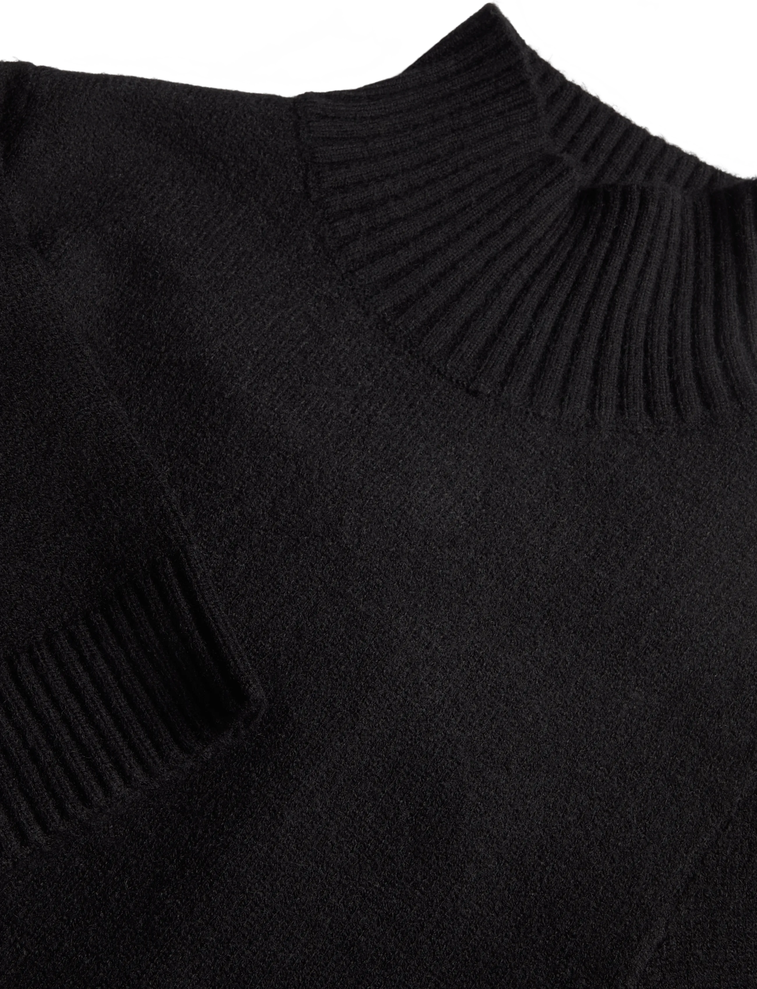 Gina Tricot - Short sleeve knitted polo top - striktrøjer - black (9000) - 2