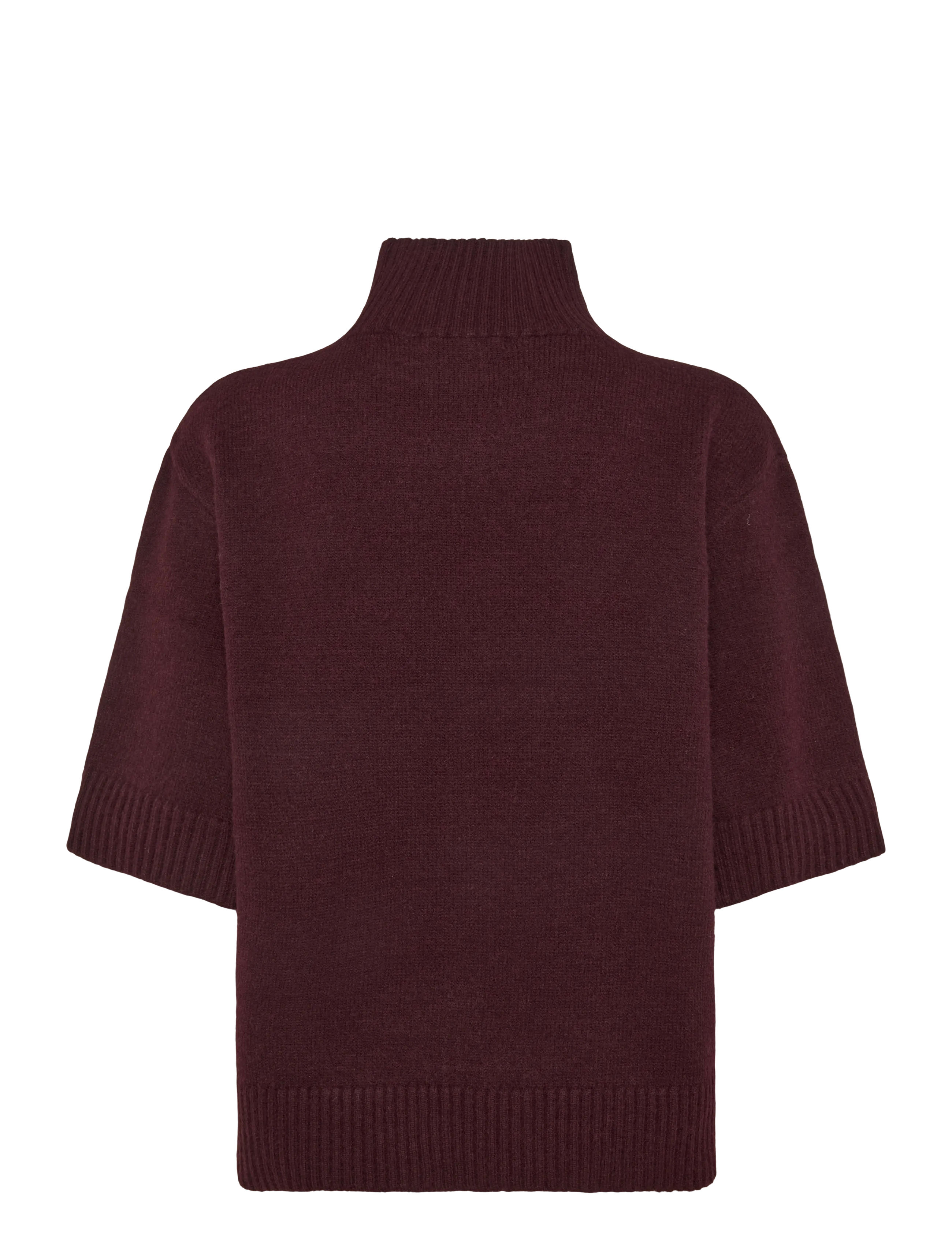 Gina Tricot - Short sleeve knitted polo top - stickade tröjor - dark wine (3966) - 1