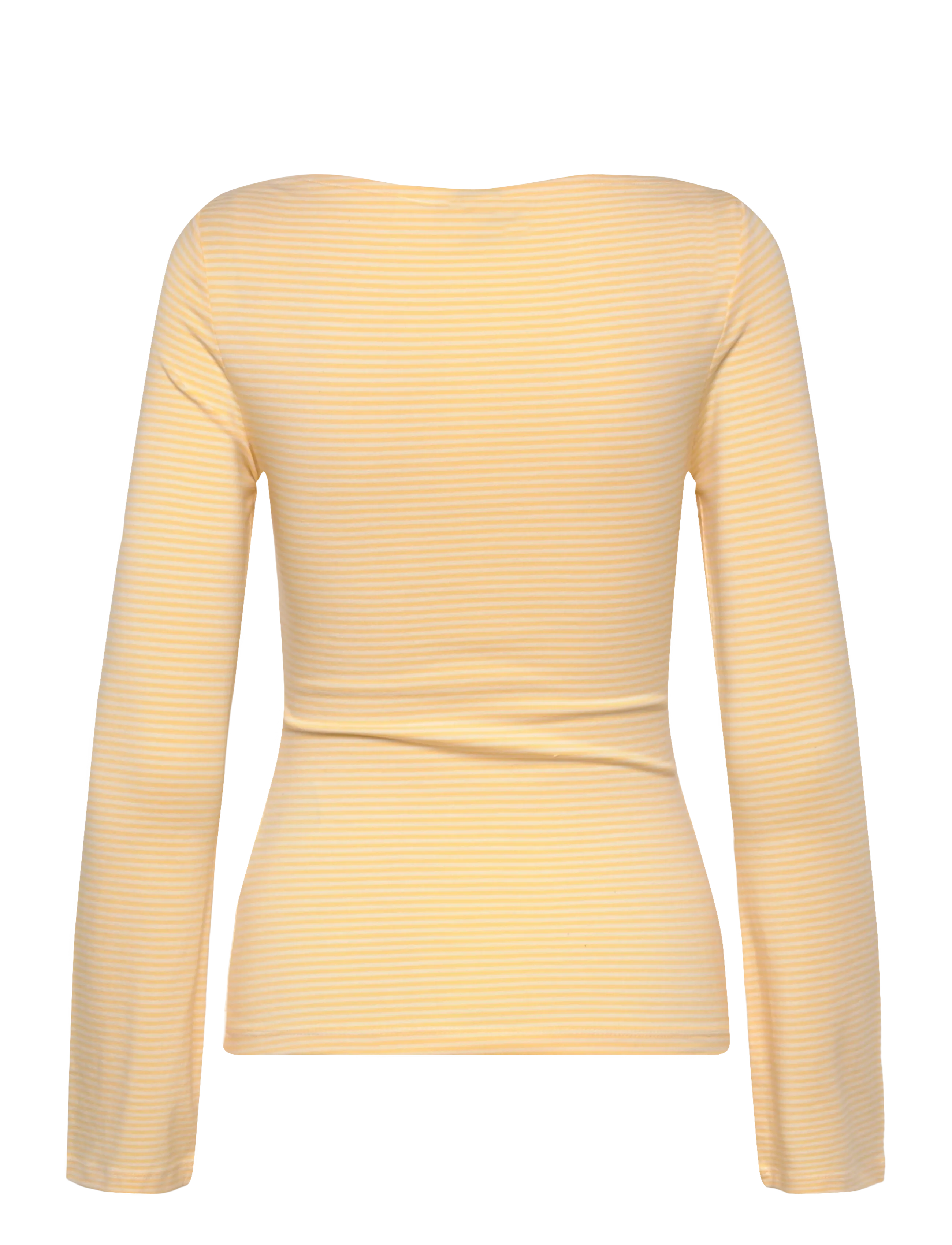 Gina Tricot - Boatneck loungewear top - góry - yellow stripe (2086) - 1