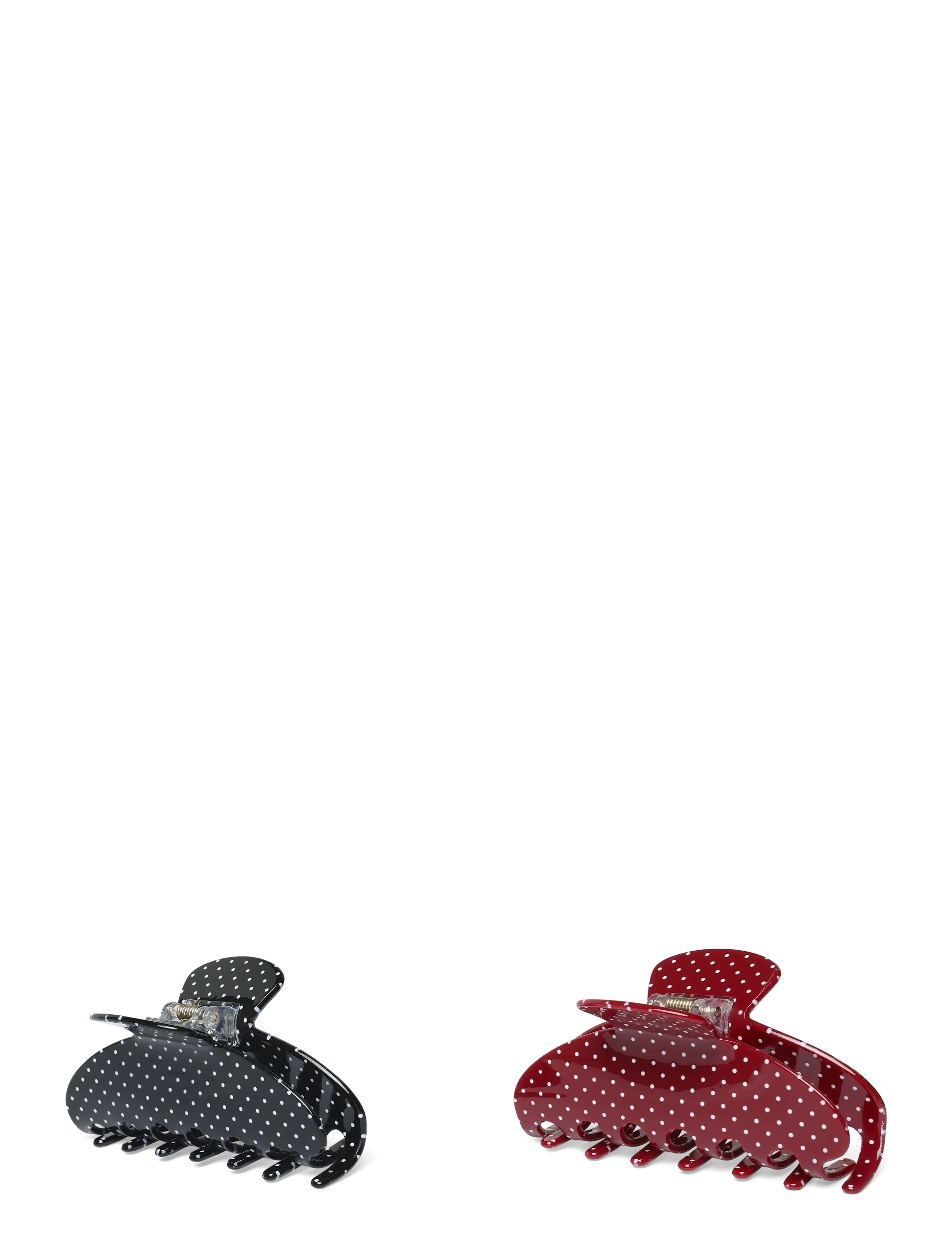 Gina Tricot 2-pack dotted hair clip - Håraccessories - BLACK/RED (9120) / black