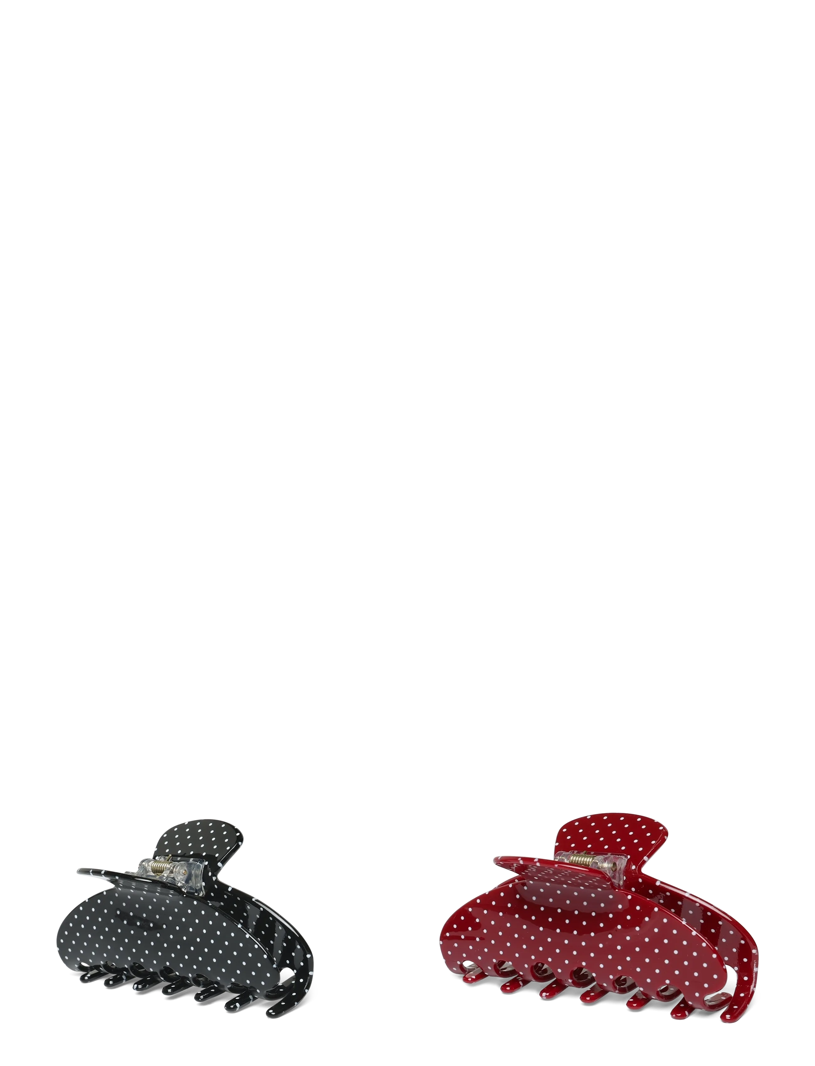 Gina Tricot 2-pack dotted hair clip - Accessoires - BLACK/RED (9120) / black