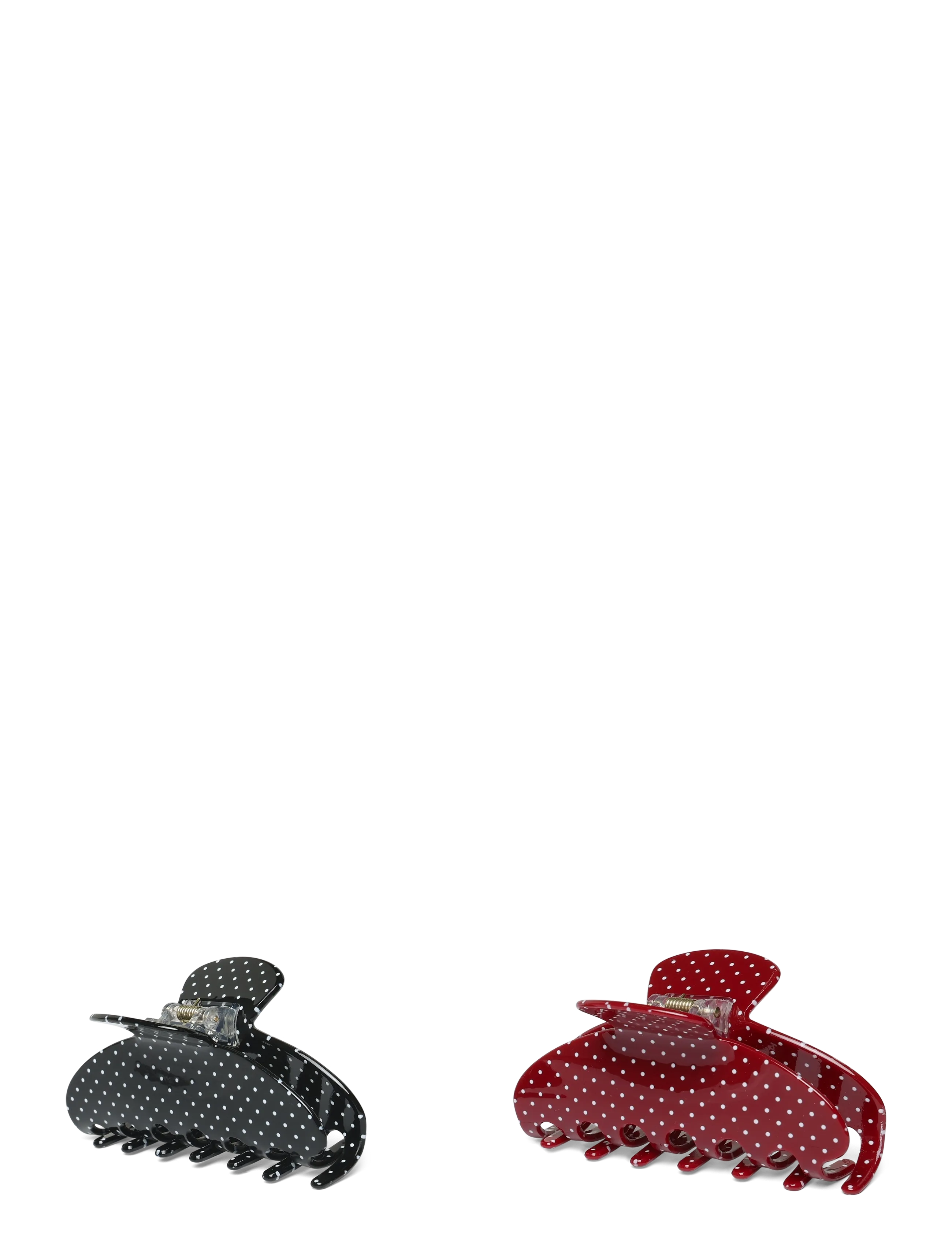 Gina Tricot 2-pack dotted hair clip - Accessories - BLACK/RED (9120) / black