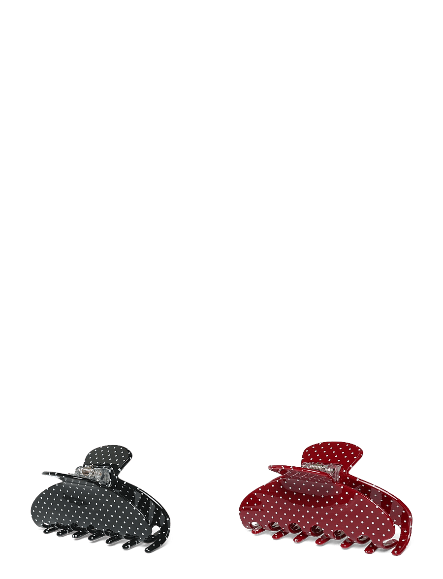 Gina Tricot - 2-pack dotted hair clip - juukseklambrid - black/red (9120) - 0
