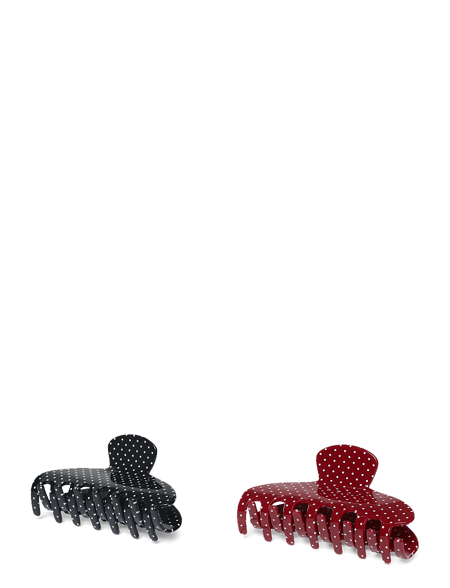 Gina Tricot - 2-pack dotted hair clip - juukseklambrid - black/red (9120) - 1