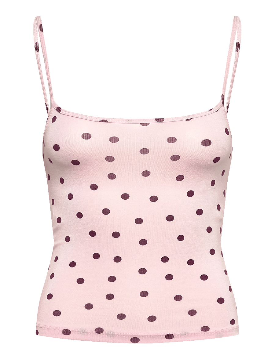 Gina Tricot - Strap loungewear singlet - oberteile - pink dot - 0
