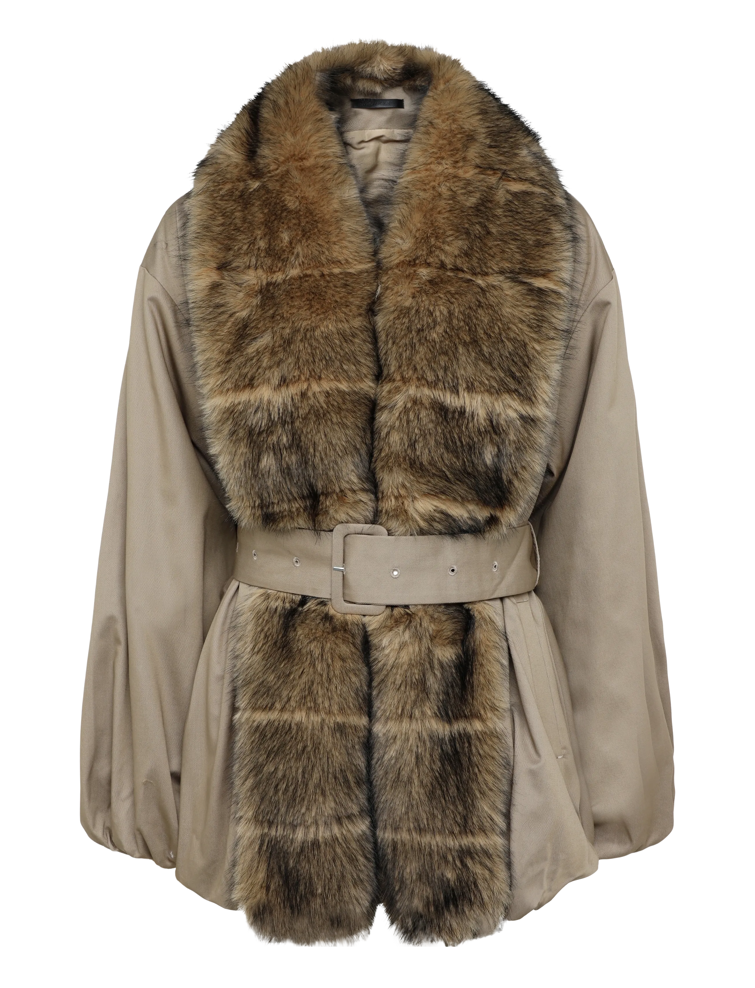 Gina Tricot Faux fur collar padded jacket - Noor - BEIGE (1040) / beige