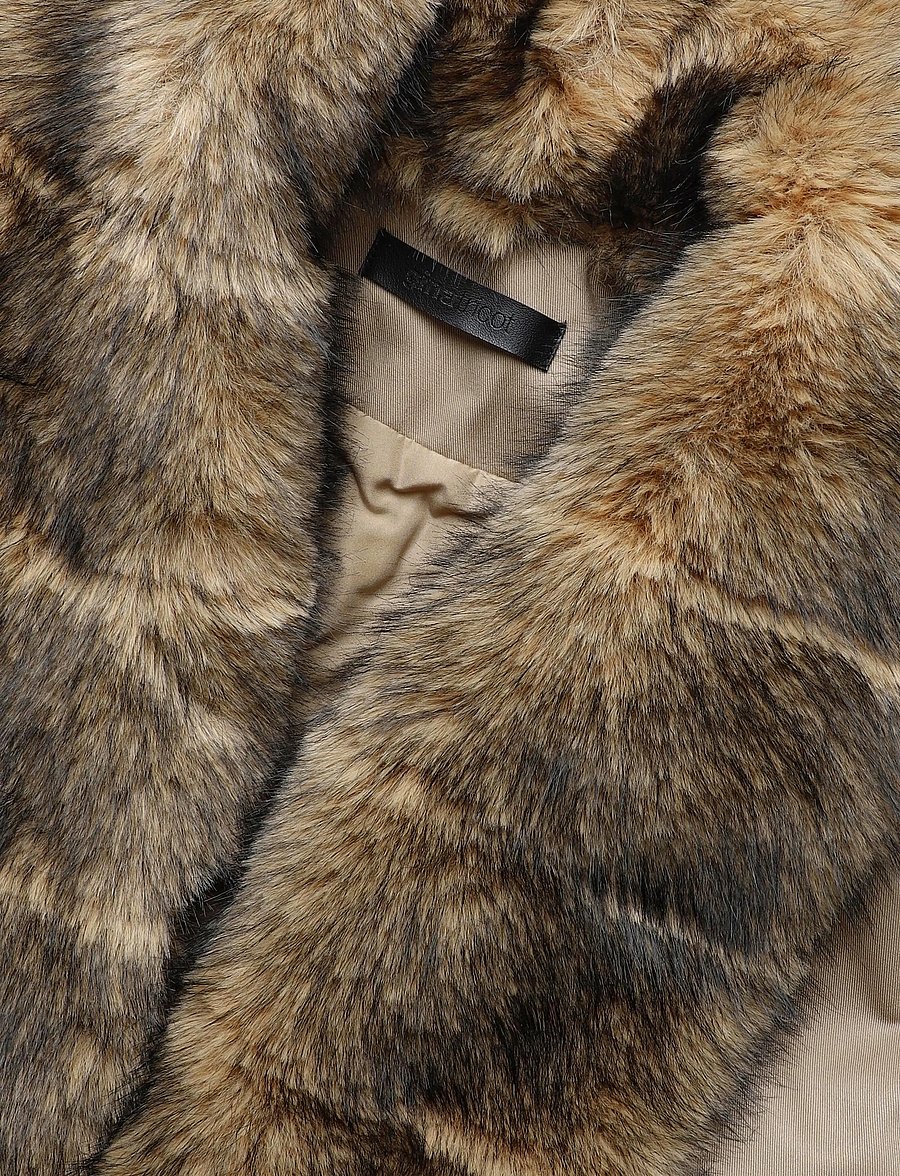 Gina Tricot - Faux fur collar padded jacket - talvitakit - beige (1040) - 2