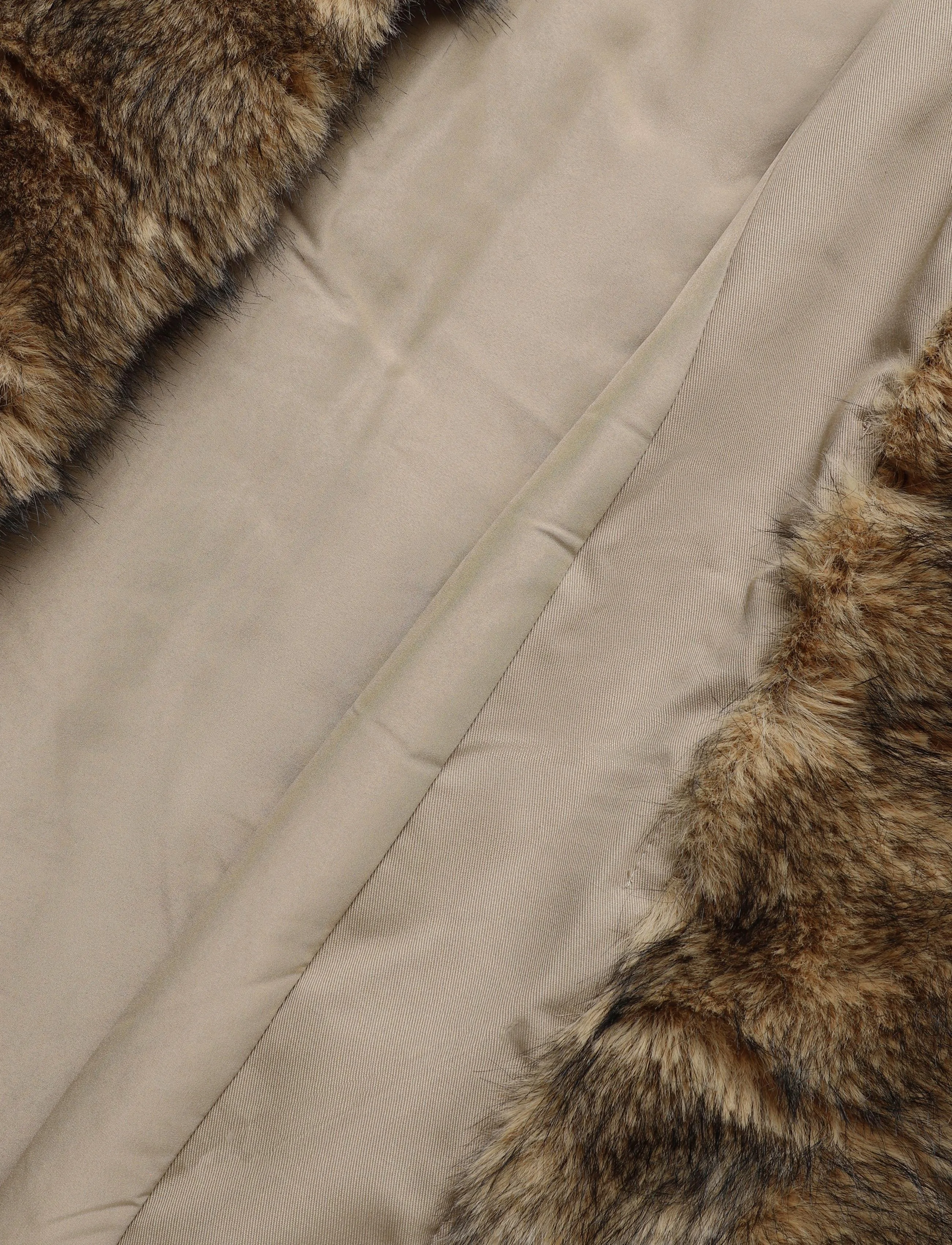 Gina Tricot - Faux fur collar padded jacket - beige (1040) - 4