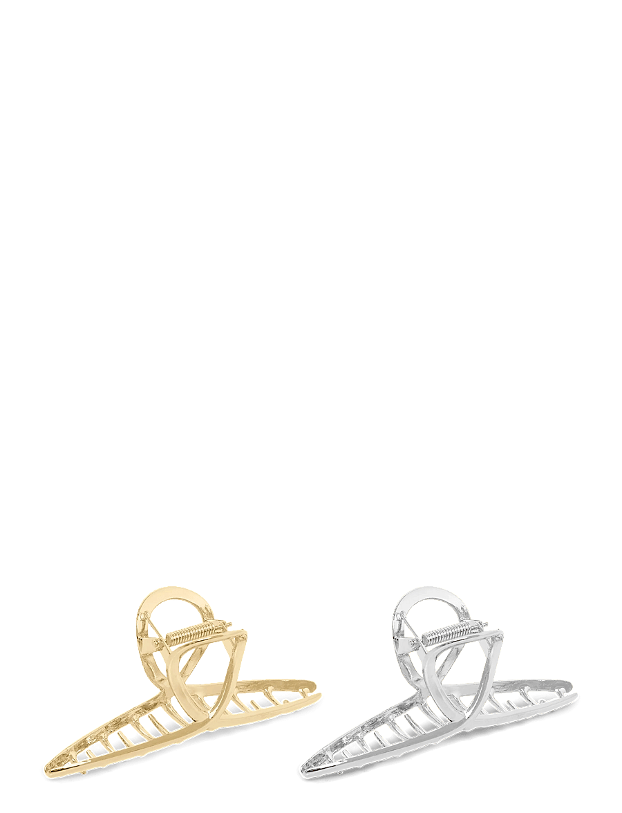 Gina Tricot - 2-pack knot metal hair clip - plaukų segtukai - multi gold (7827) - 0