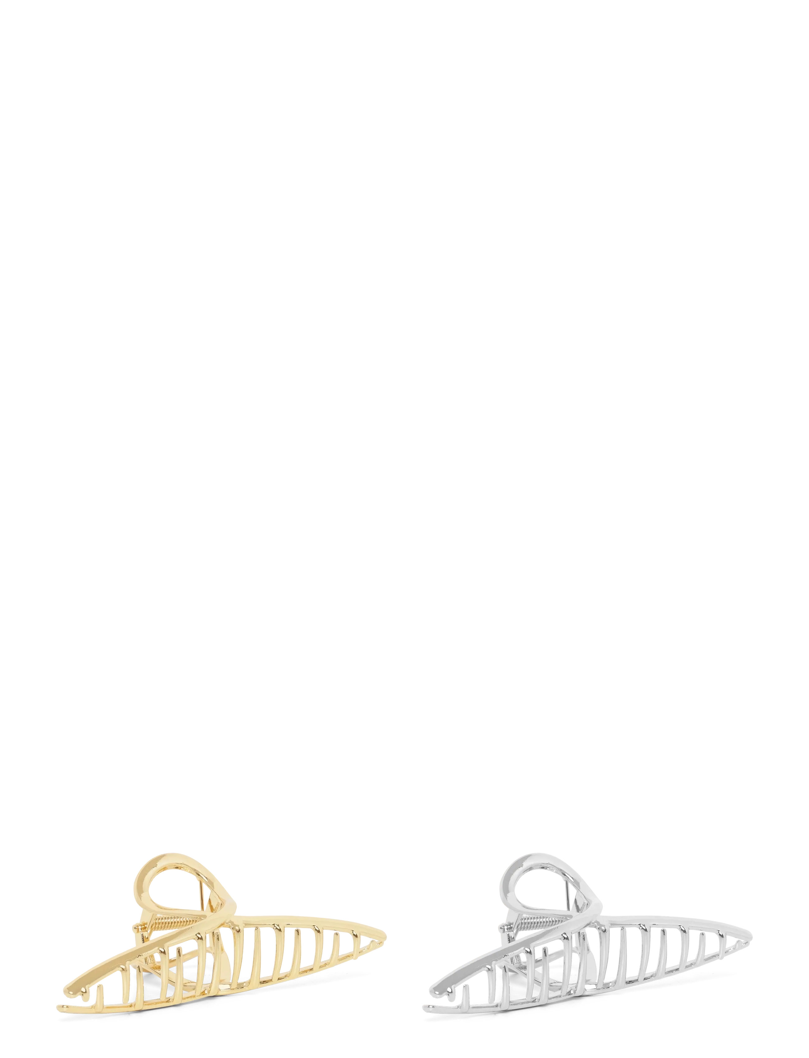 Gina Tricot - 2-pack knot metal hair clip - plaukų segtukai - multi gold (7827) - 1