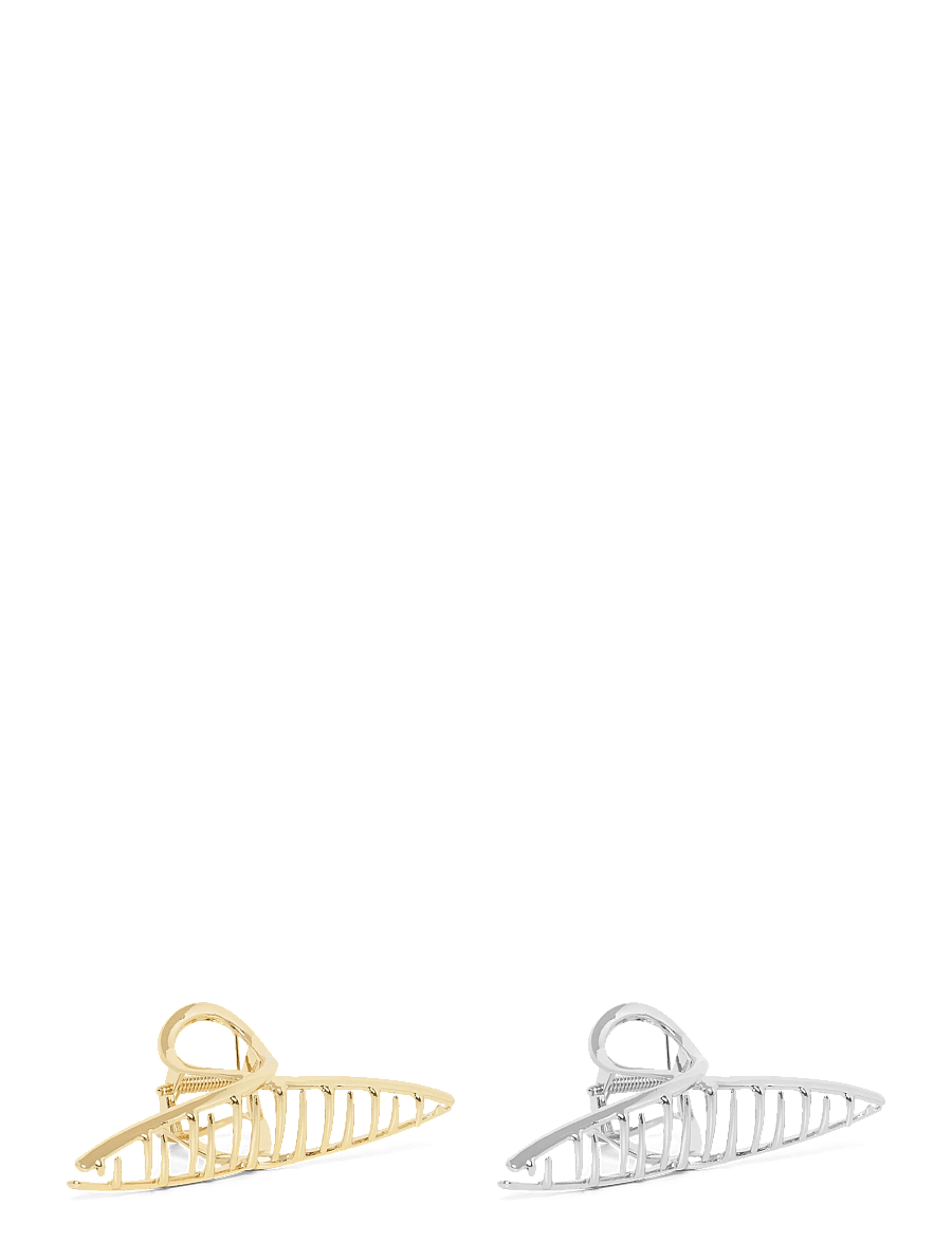 Gina Tricot - 2-pack knot metal hair clip - plaukų segtukai - multi gold (7827) - 1