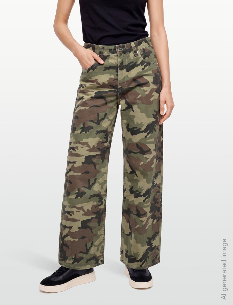 Gina Tricot - Baggy babe jeans - hosen mit weitem bein - camo - 3