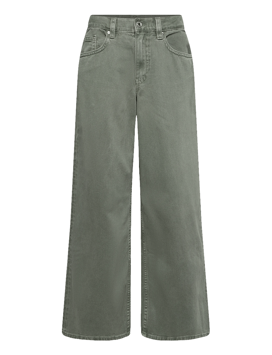 Gina Tricot - Baggy babe jeans - wide leg jeans - khaki (7260) - 0