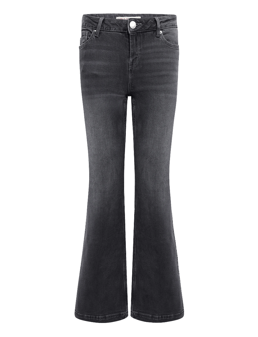 Gina Tricot - Shape up flare jeans - alt laiad teksad - dark grey (9018) - 0