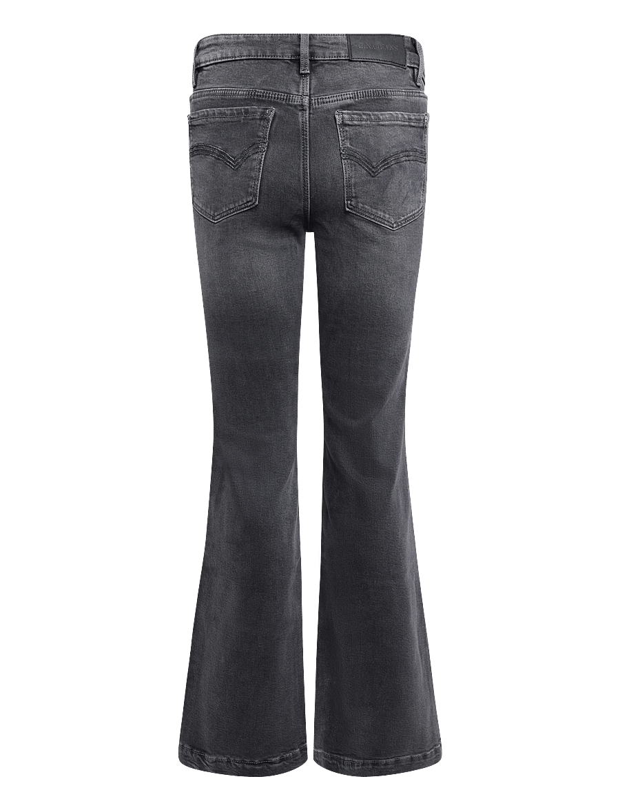 Gina Tricot - Shape up flare jeans - alt laiad teksad - dark grey (9018) - 1