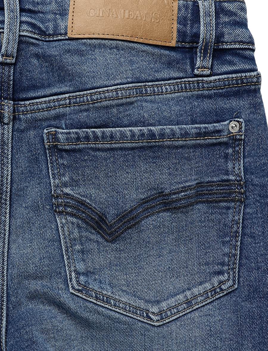 Gina Tricot - Shape up flare jeans - schlaghosen - mid blue - 4