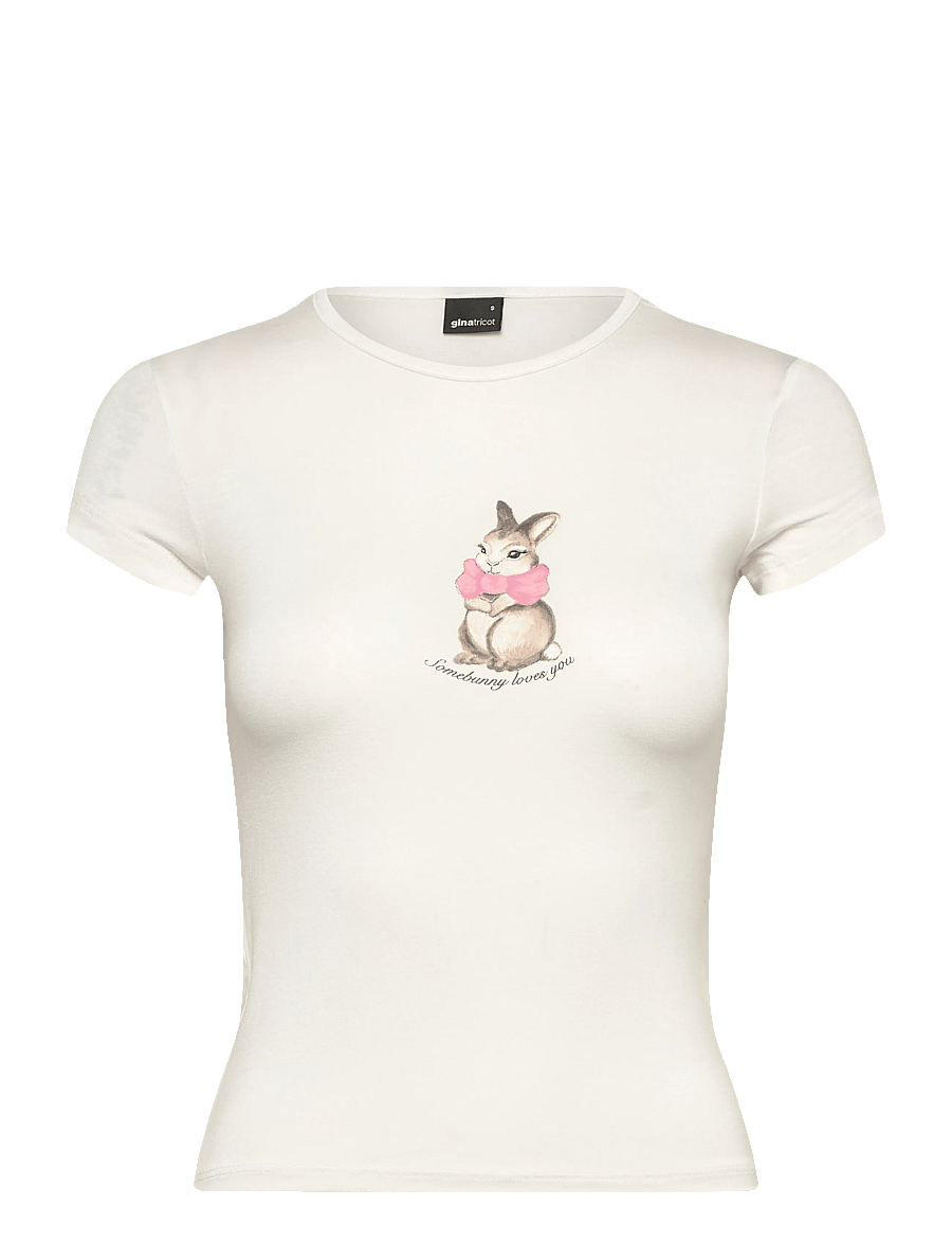 Gina Tricot - Tight loungewear top - t-shirts - bunny - 0