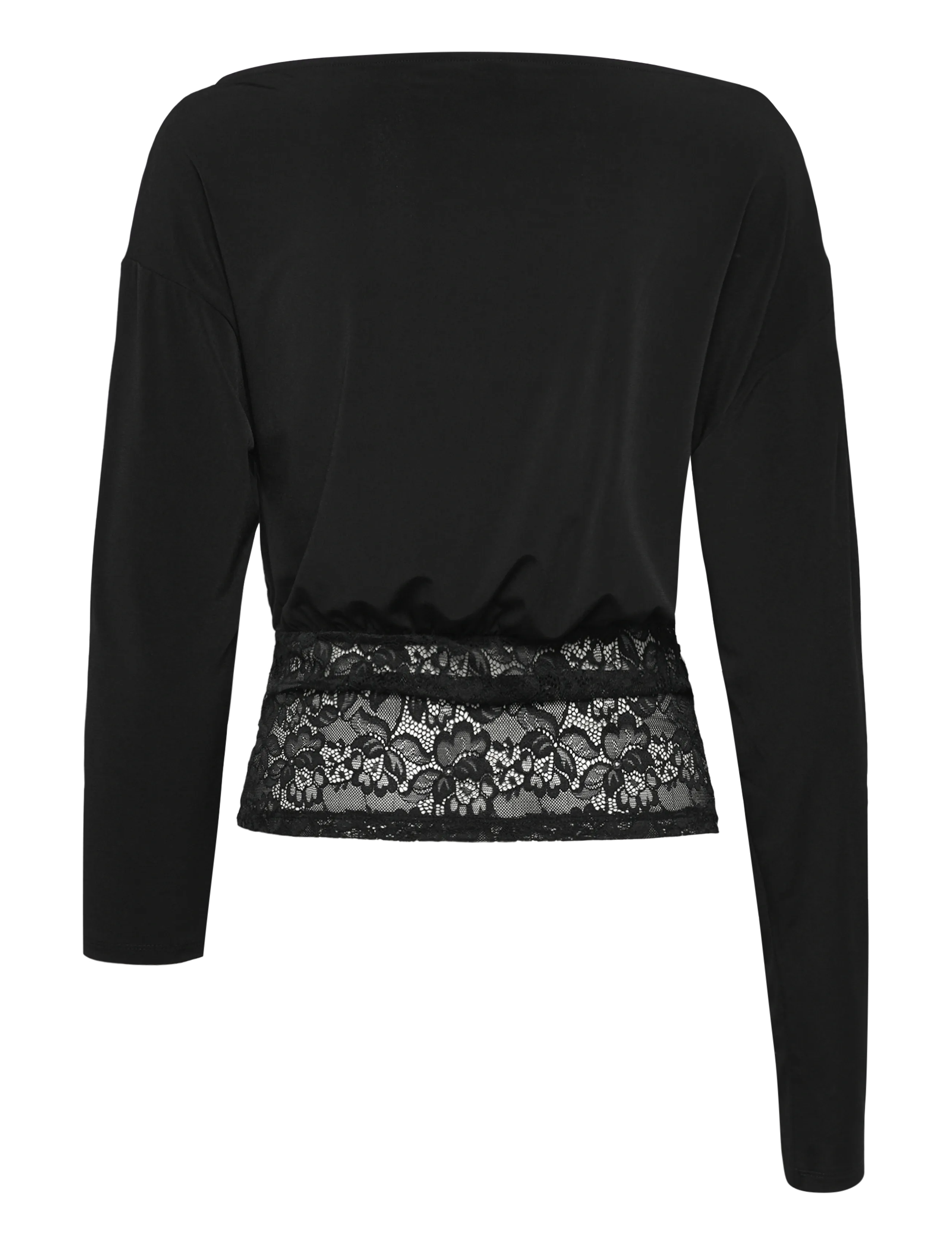 Gina Tricot - Slouchy lace top - long-sleeved tops - black (9000) - 2