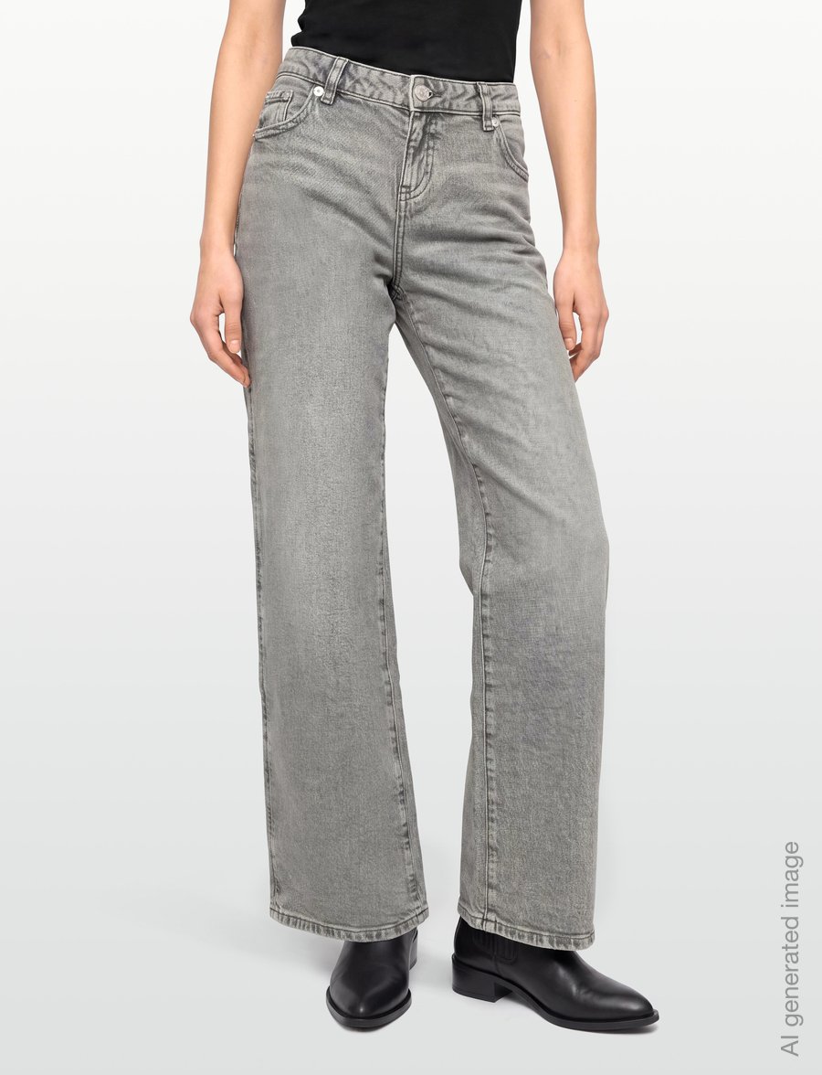 Gina Tricot - Rebel low wide jeans - hosen mit weitem bein - lt grey - 3