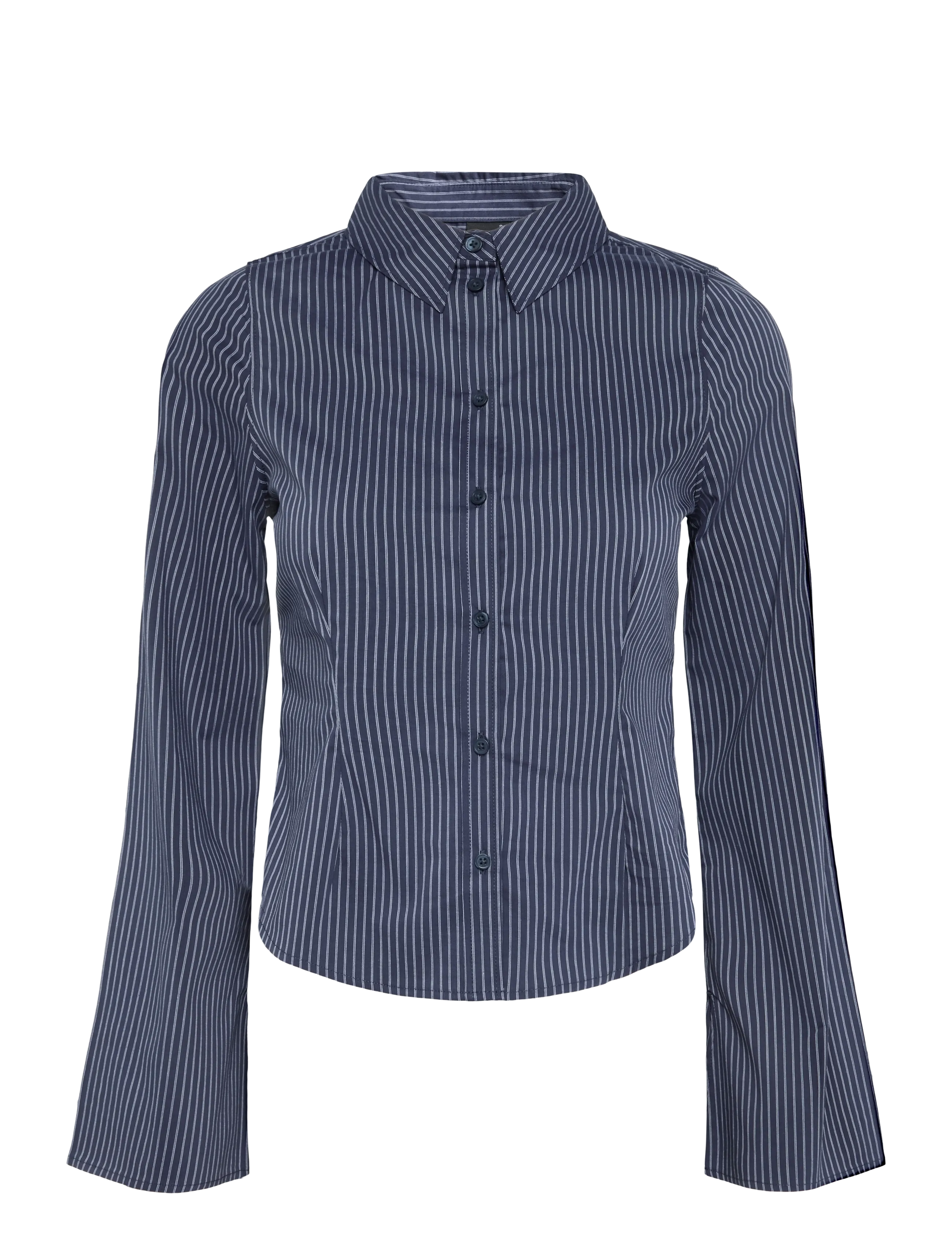 Gina Tricot Shaped shirt - Young - NAVY PINSTRIPE / navy