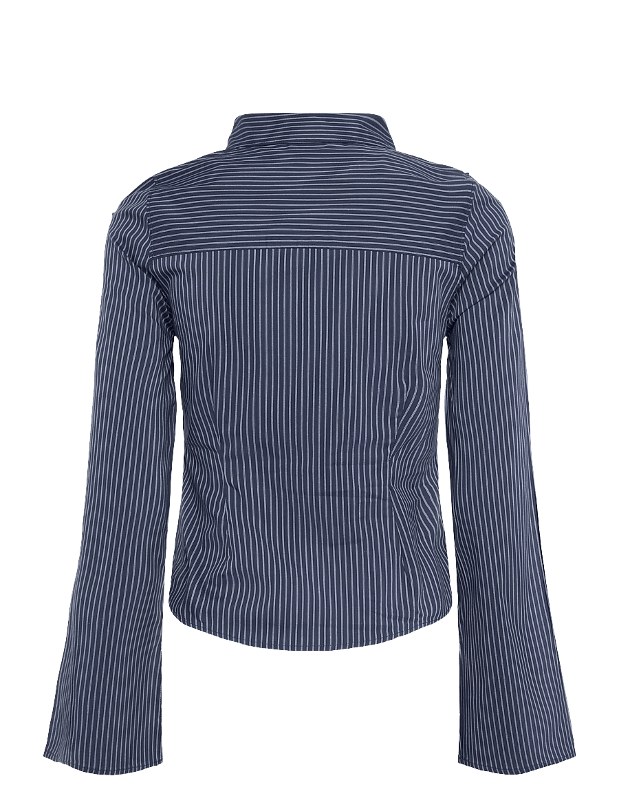 Gina Tricot - Shaped shirt - langærmede skjorter - navy pinstripe - 1