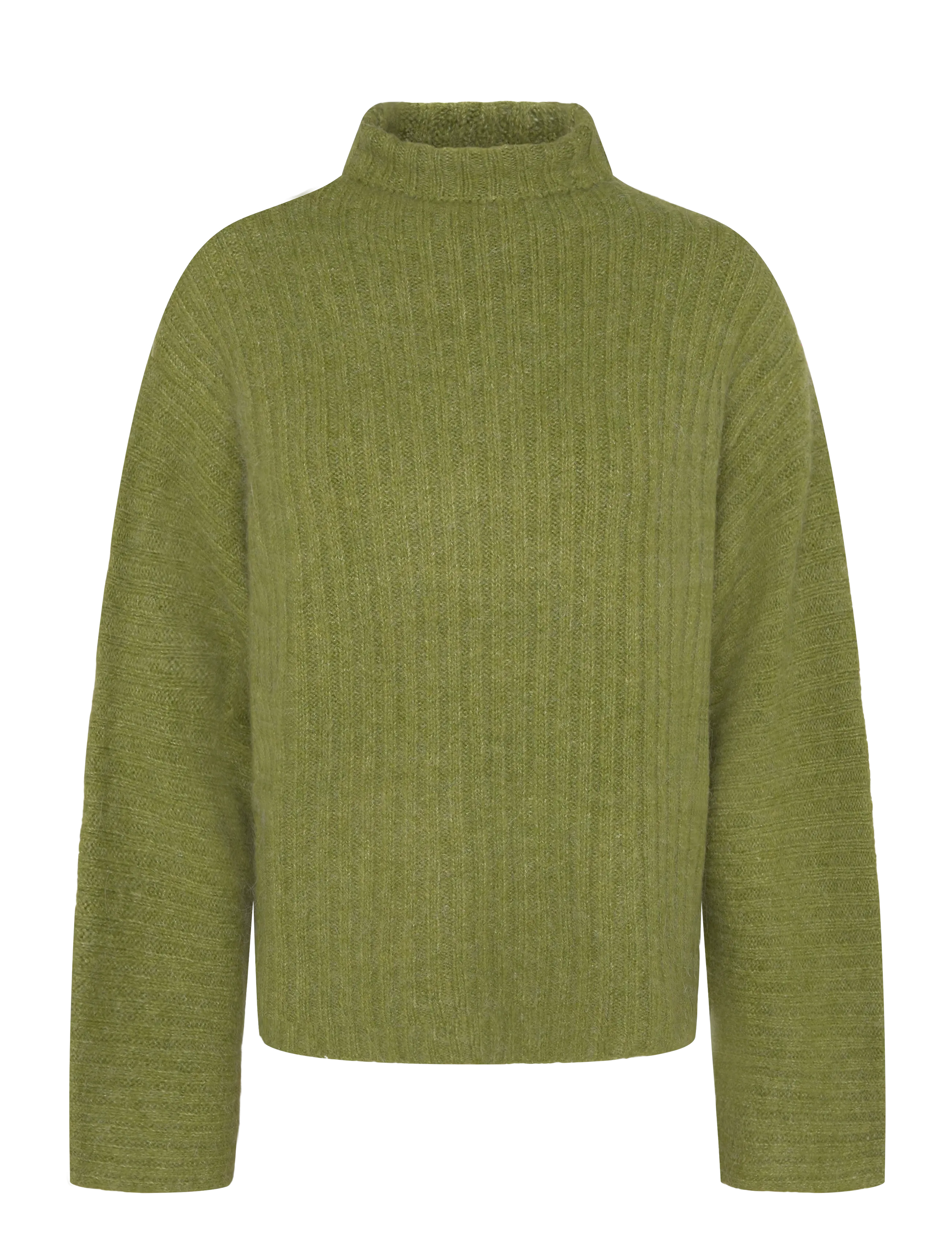 Gina Tricot Knitted turtleneck sweater - Riided - SPINACH GREEN / green