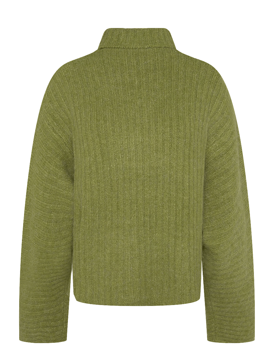 Gina Tricot - Knitted turtleneck sweater - kampsunid - spinach green - 1