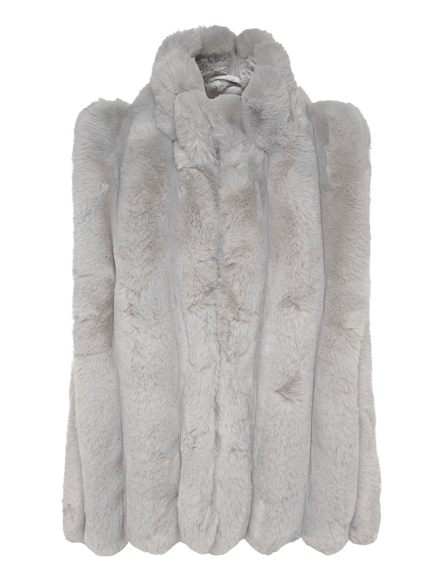 Gina Tricot - Faux fur vest - teddy-vestid - grey melange (8181) - 0