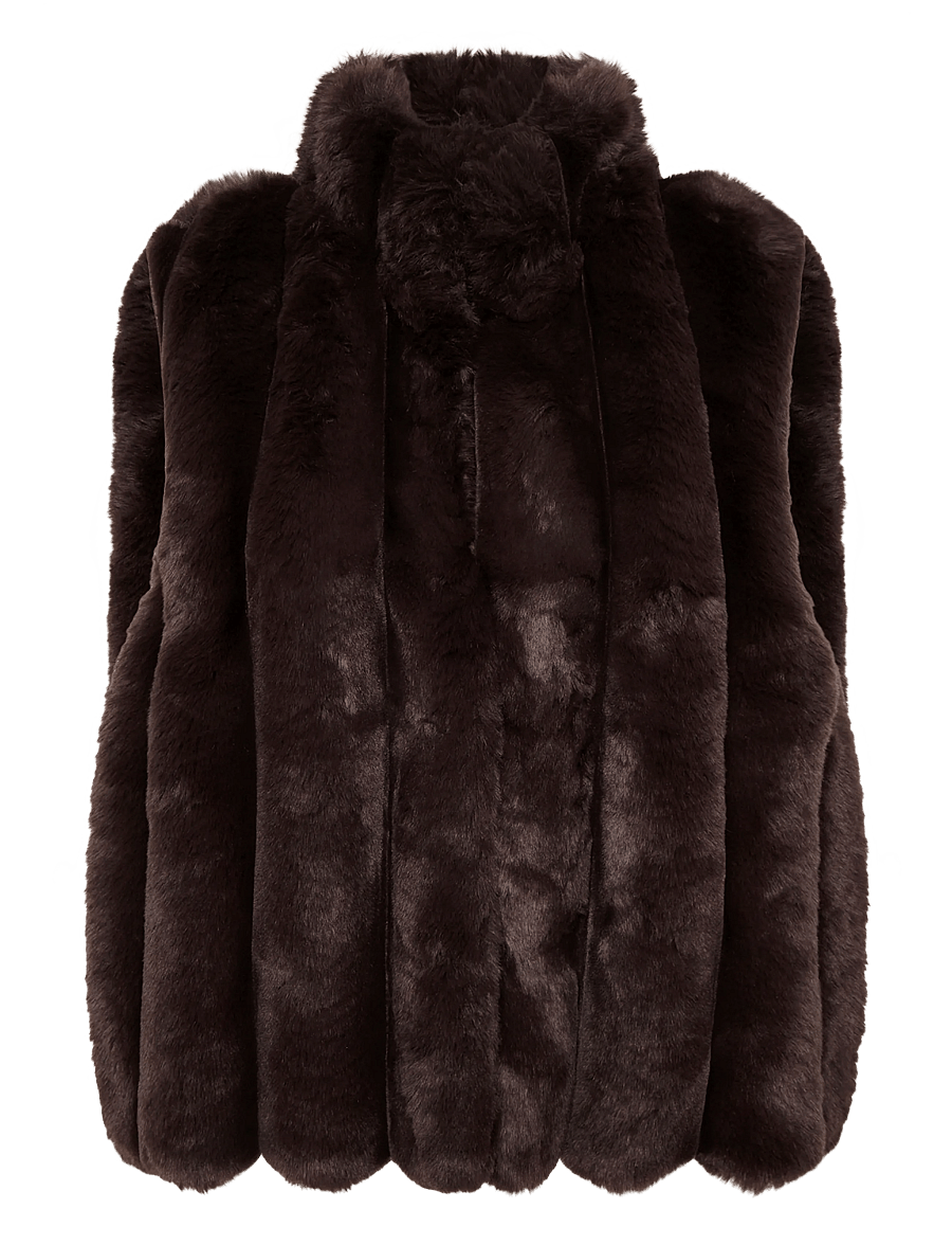 Gina Tricot - Faux fur vest - fleece & teddy vests - mole (7382) - 0
