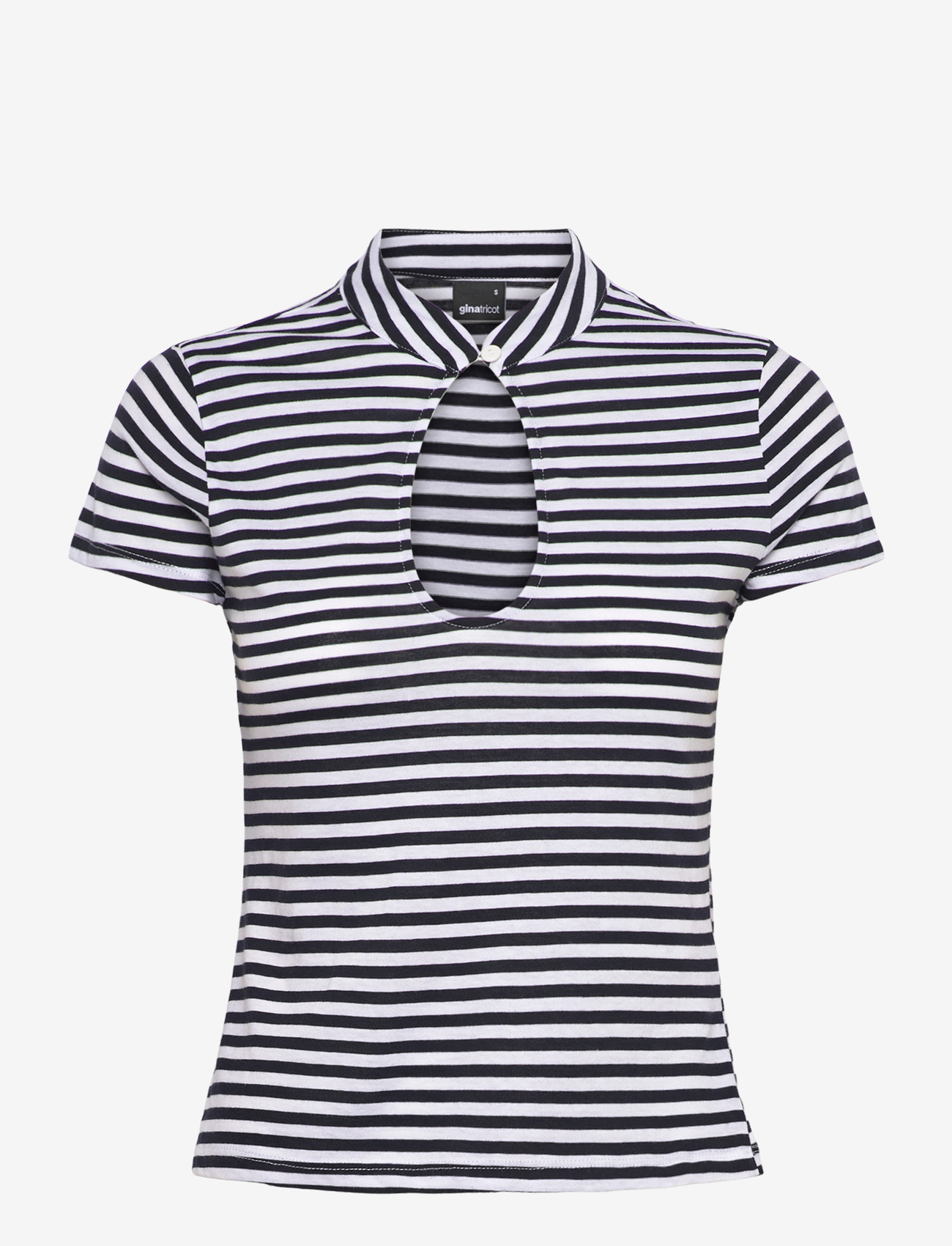 Gina Tricot - Keyhole top - poloer - stripe (1057) - 0