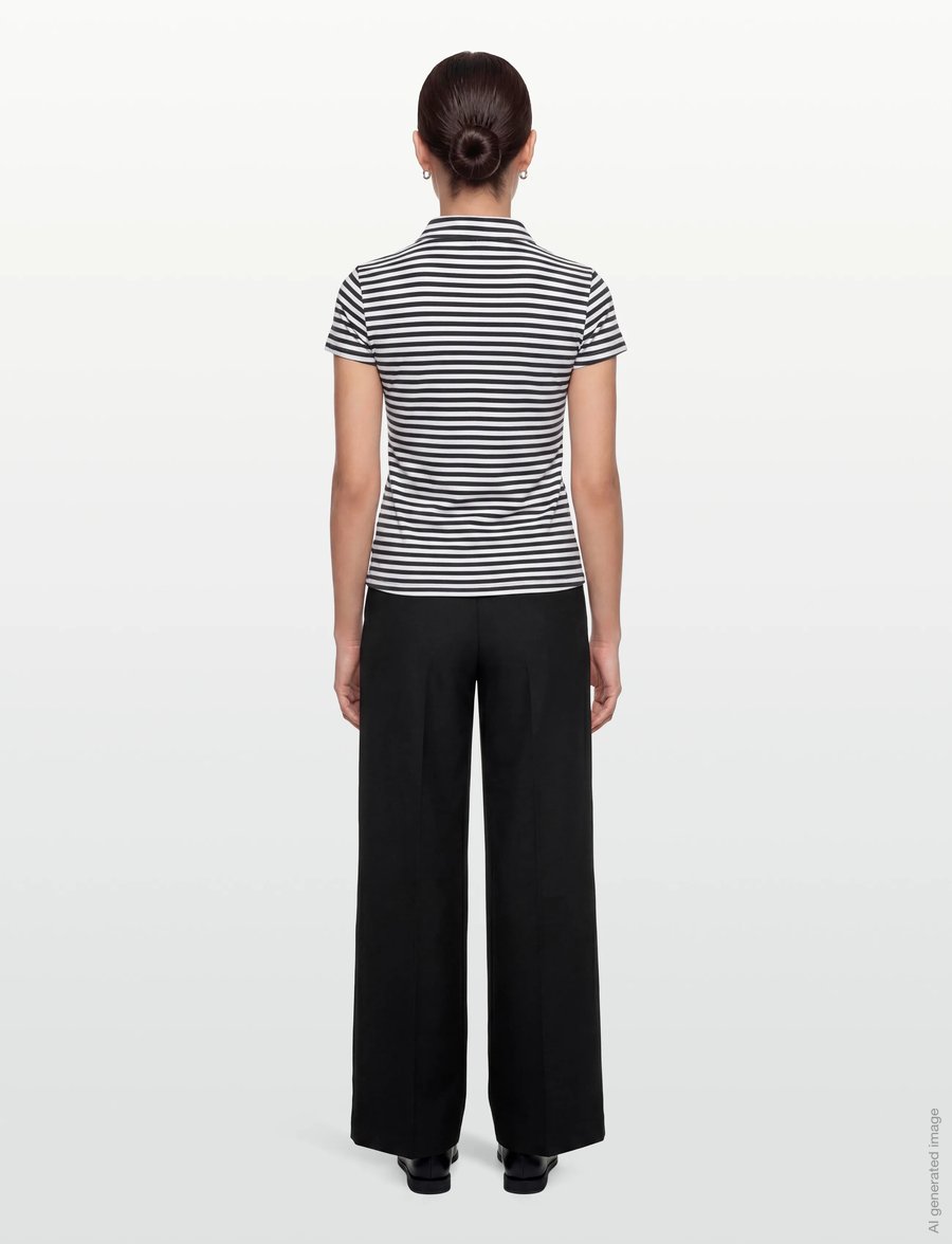 Gina Tricot - Keyhole top - polo shirts - stripe (1057) - 4